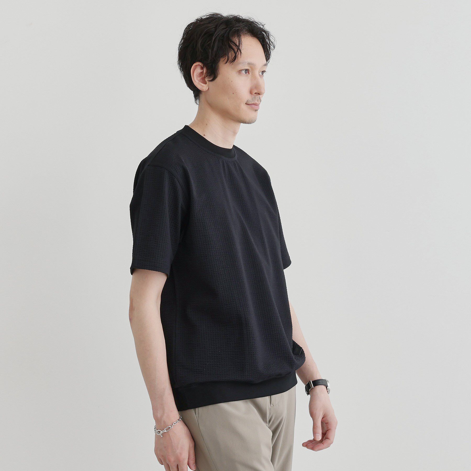 TAKEO KIKUCHI「【抗菌防臭】サッカージャージプルオーバー」|Tシャツ・カットソー|