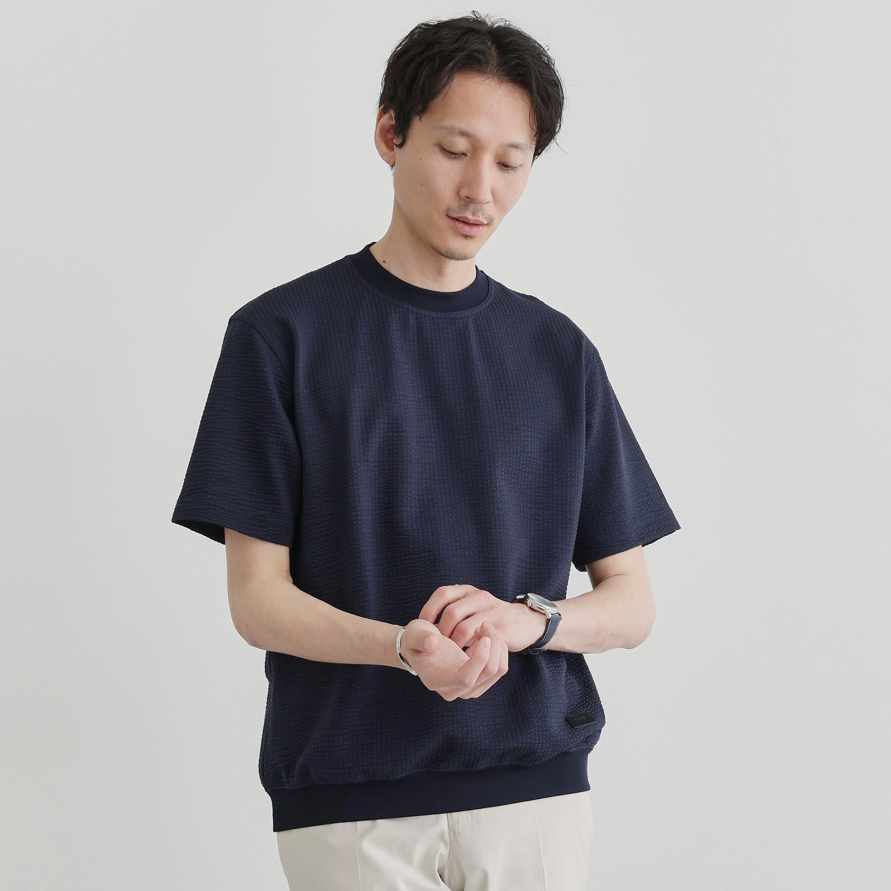 TAKEO KIKUCHI「【抗菌防臭】サッカージャージプルオーバー」|Tシャツ・カットソー|ブルー(093)