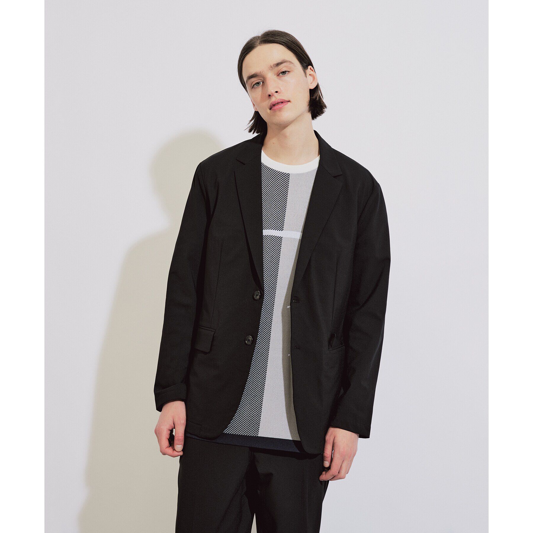 tk.TAKEO KIKUCHI「クールマックス 4WAYストレッチジャケット」|テーラードジャケット|ﾌﾞﾗｯｸ(019)