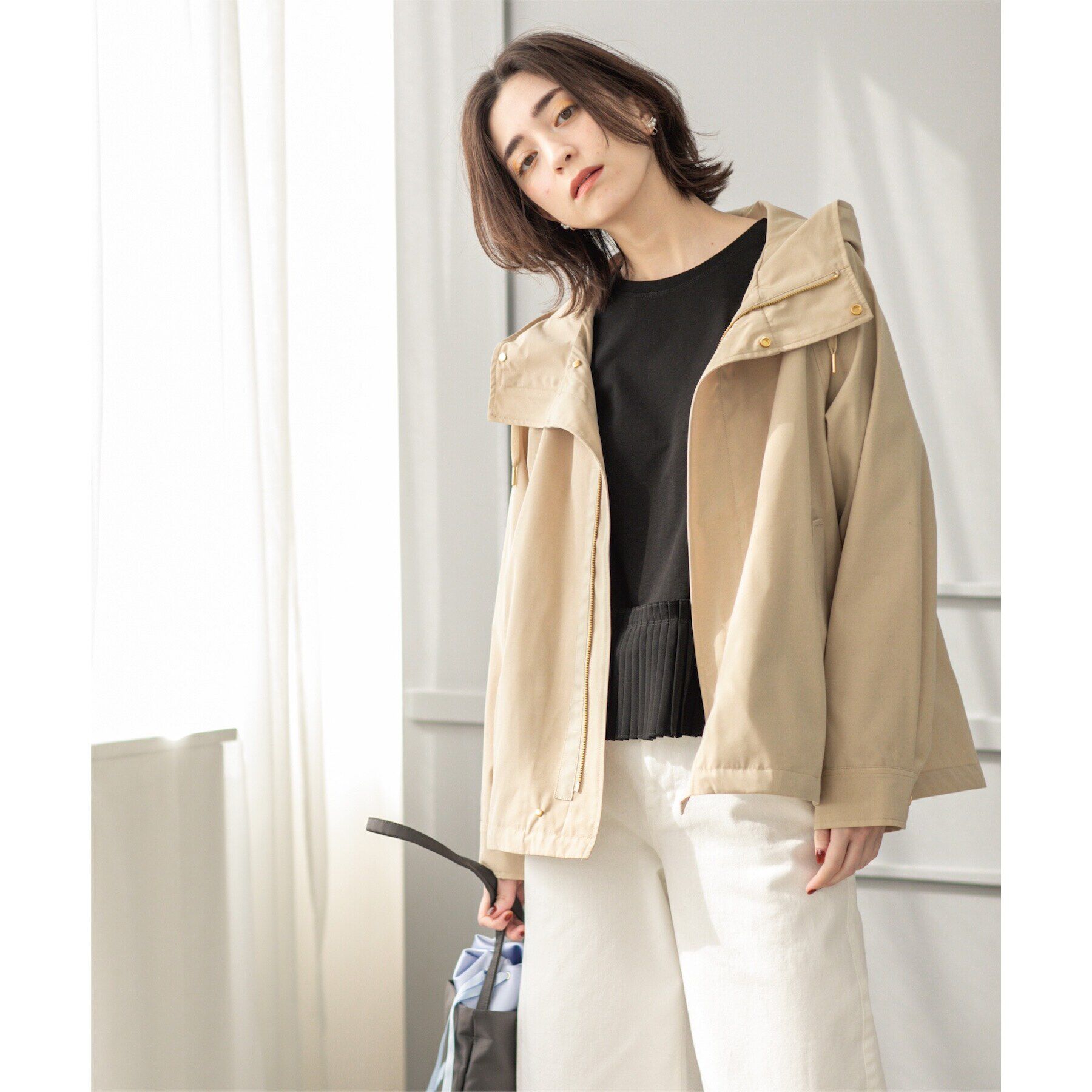 OPAQUE.CLIP「《SS-LLsize》撥水フードブルゾン【洗濯機洗い可/花粉対応】」|ブルゾン・スタジャン|