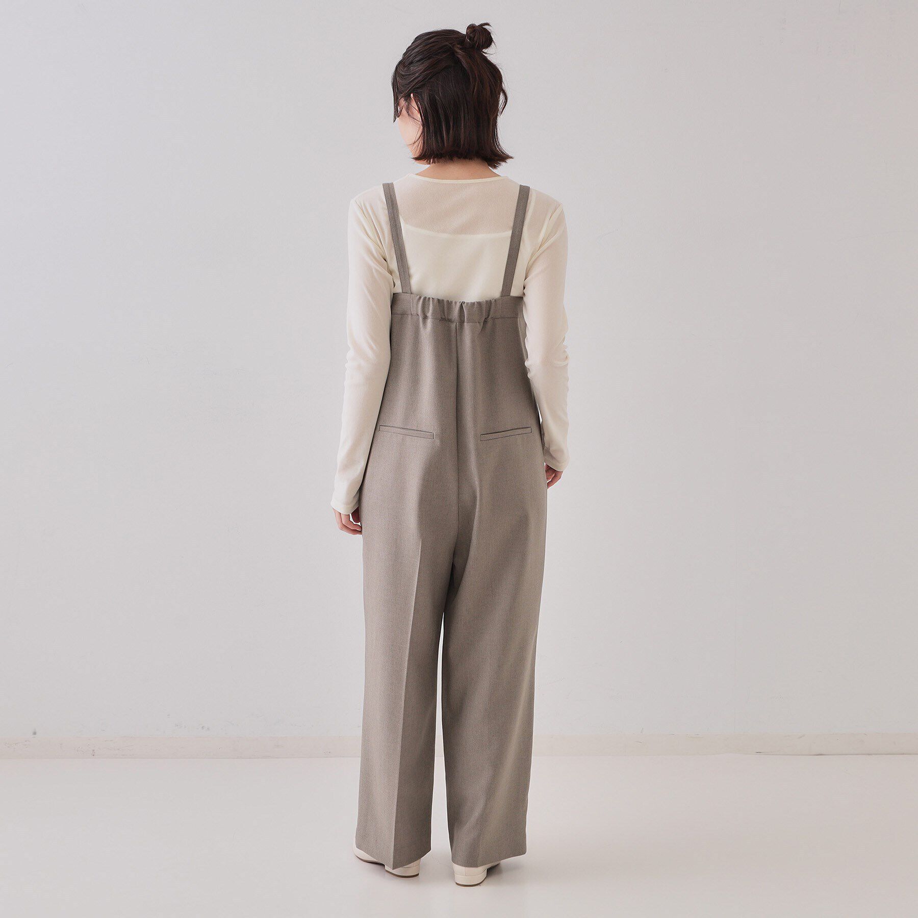 OPAQUE.CLIP「ベアサロペット【洗濯機洗い可】」|オールインワン|