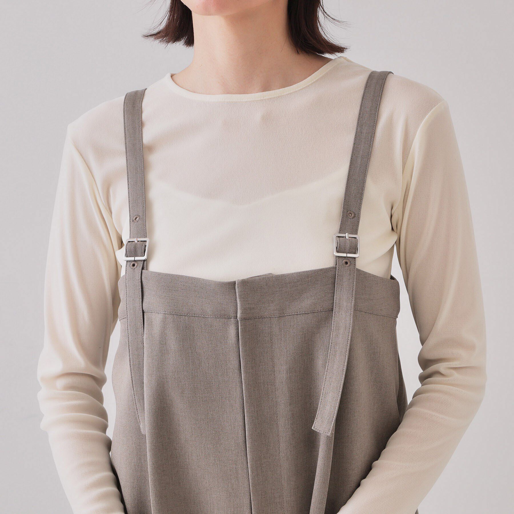 OPAQUE.CLIP「ベアサロペット【洗濯機洗い可】」|オールインワン|