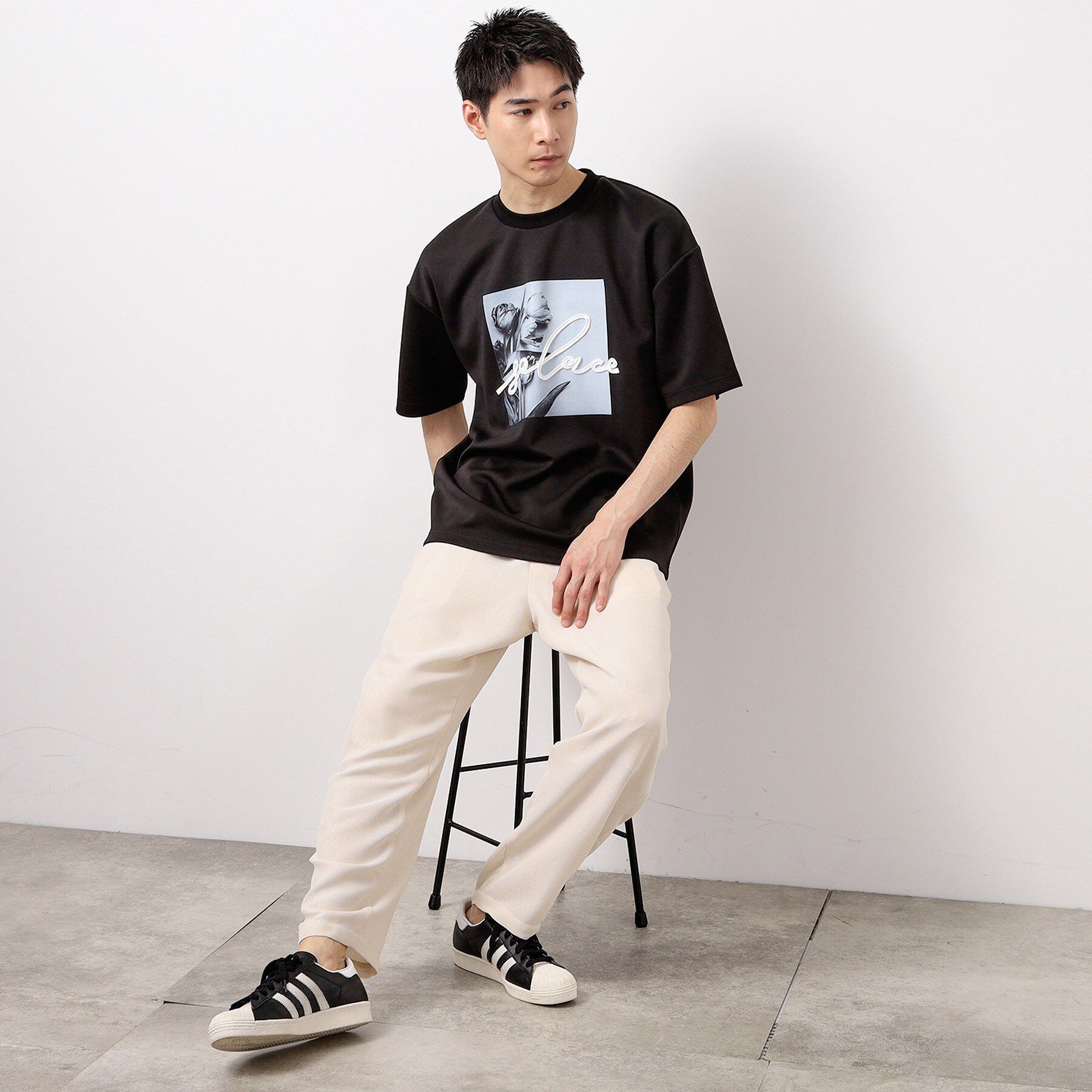 THE SHOP TK「コード刺繍フォト半袖Tシャツ」|Tシャツ・カットソー|