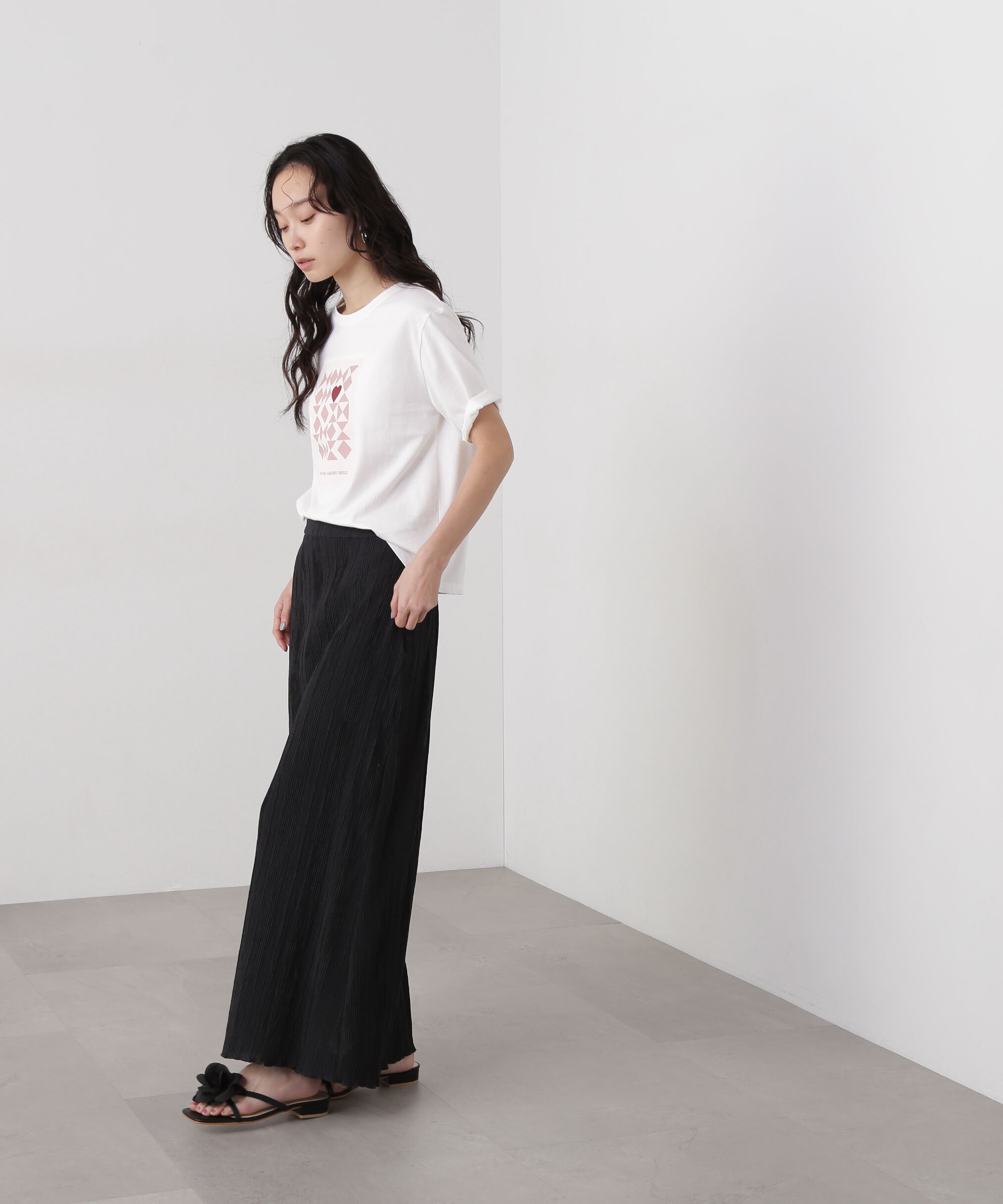  「シャドーチェックイージースカート」|スカート|