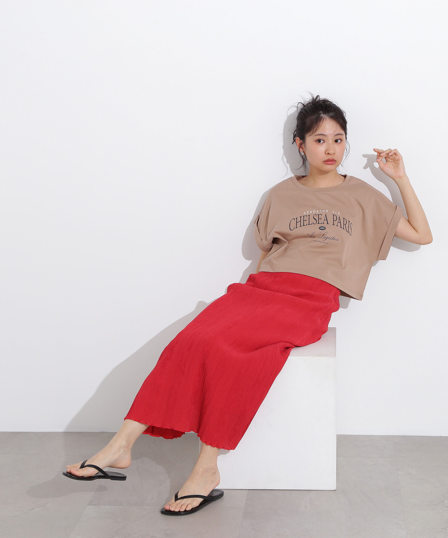  「シャドーチェックイージースカート」|スカート|