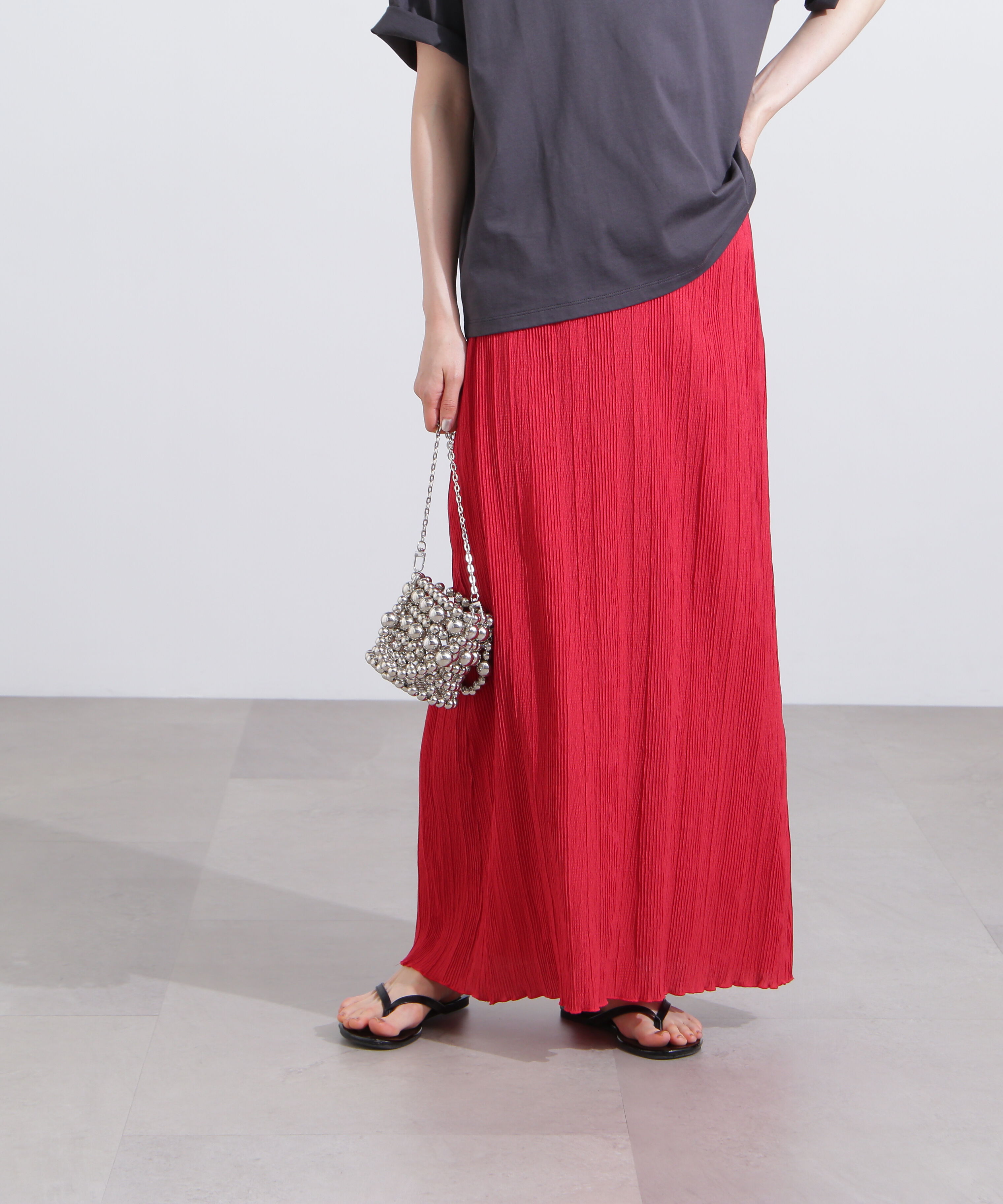  「シャドーチェックイージースカート」|スカート|