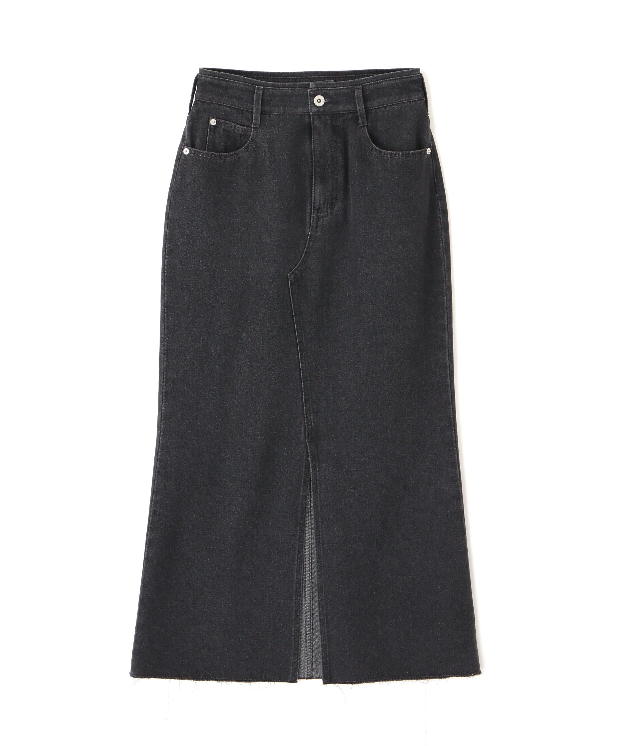  「フロントスリットナローデニムスカート」|スカート|