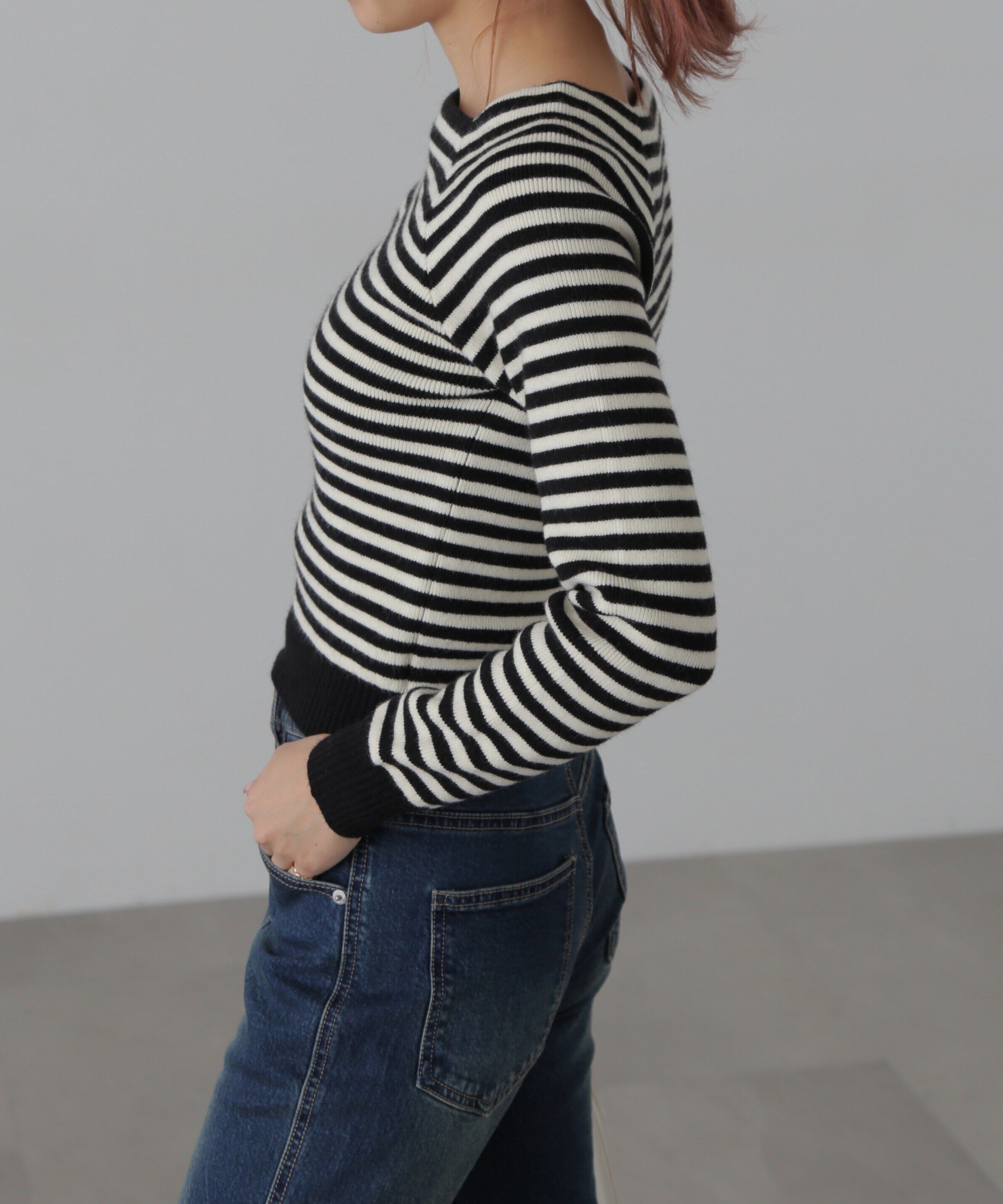  「スクエアネックコンパクトニット」|ニット・セーター|