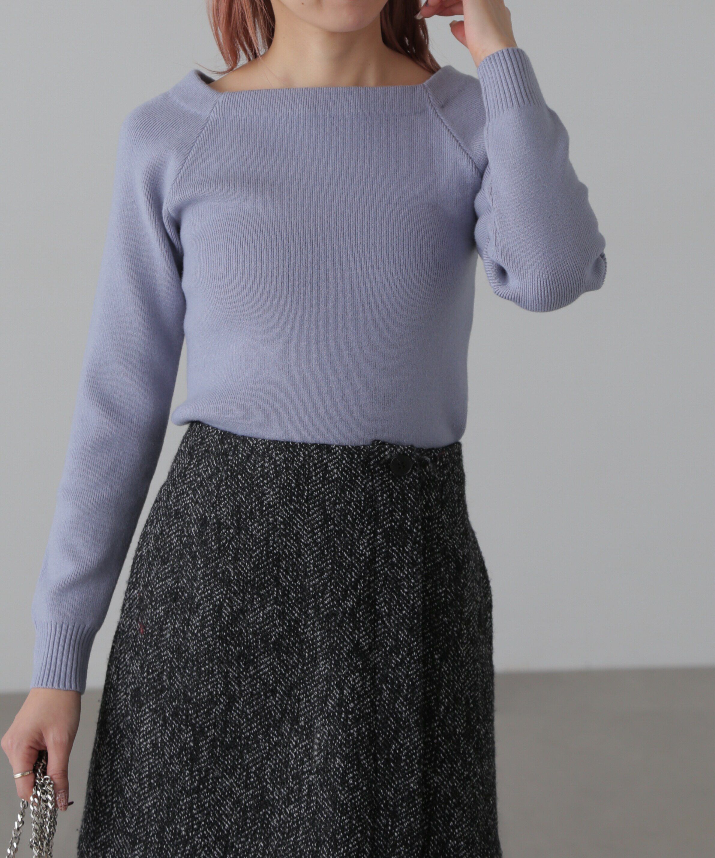  「スクエアネックコンパクトニット」|ニット・セーター|