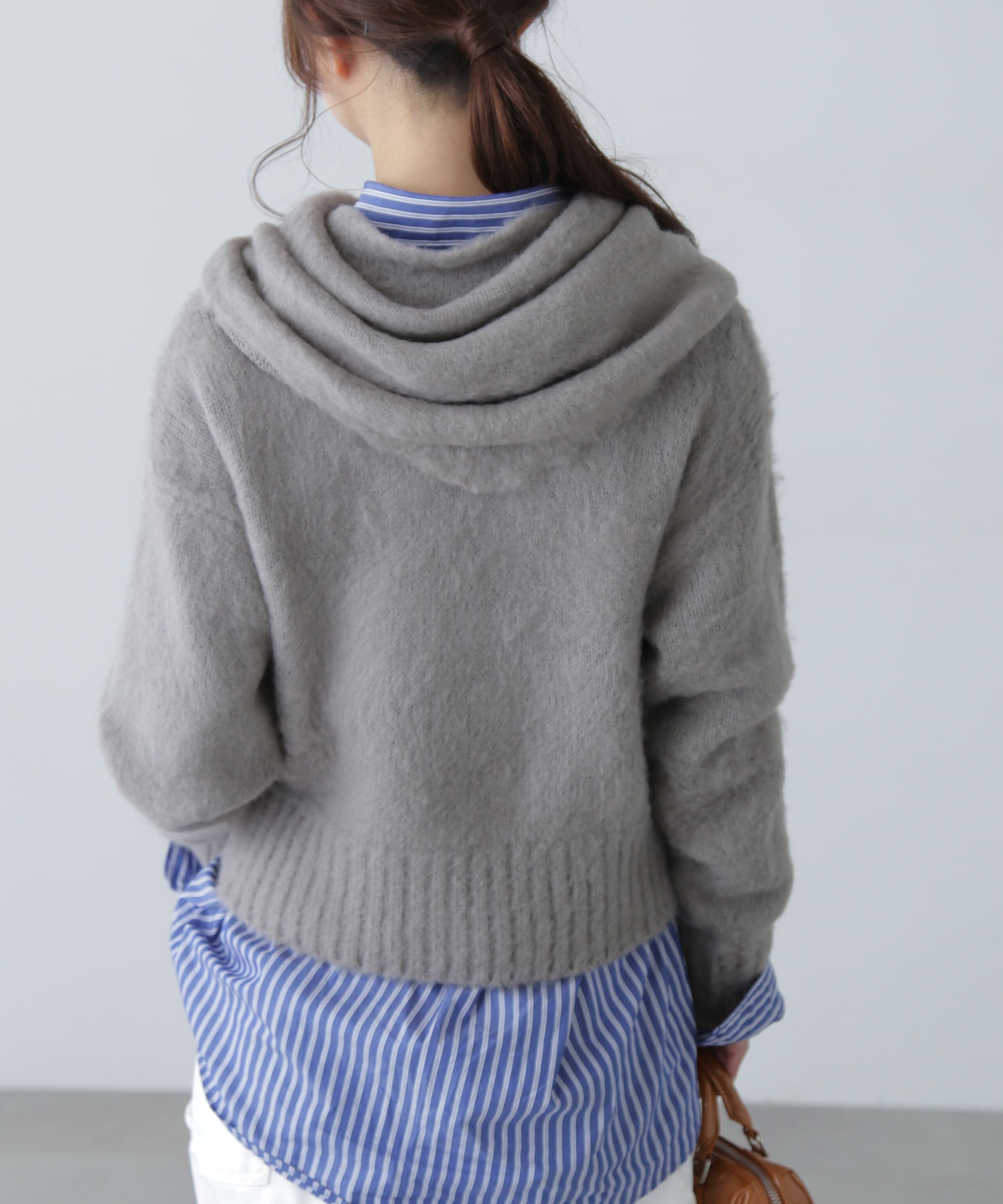  「スカーフ付きシャギーニット」|ニット・セーター|