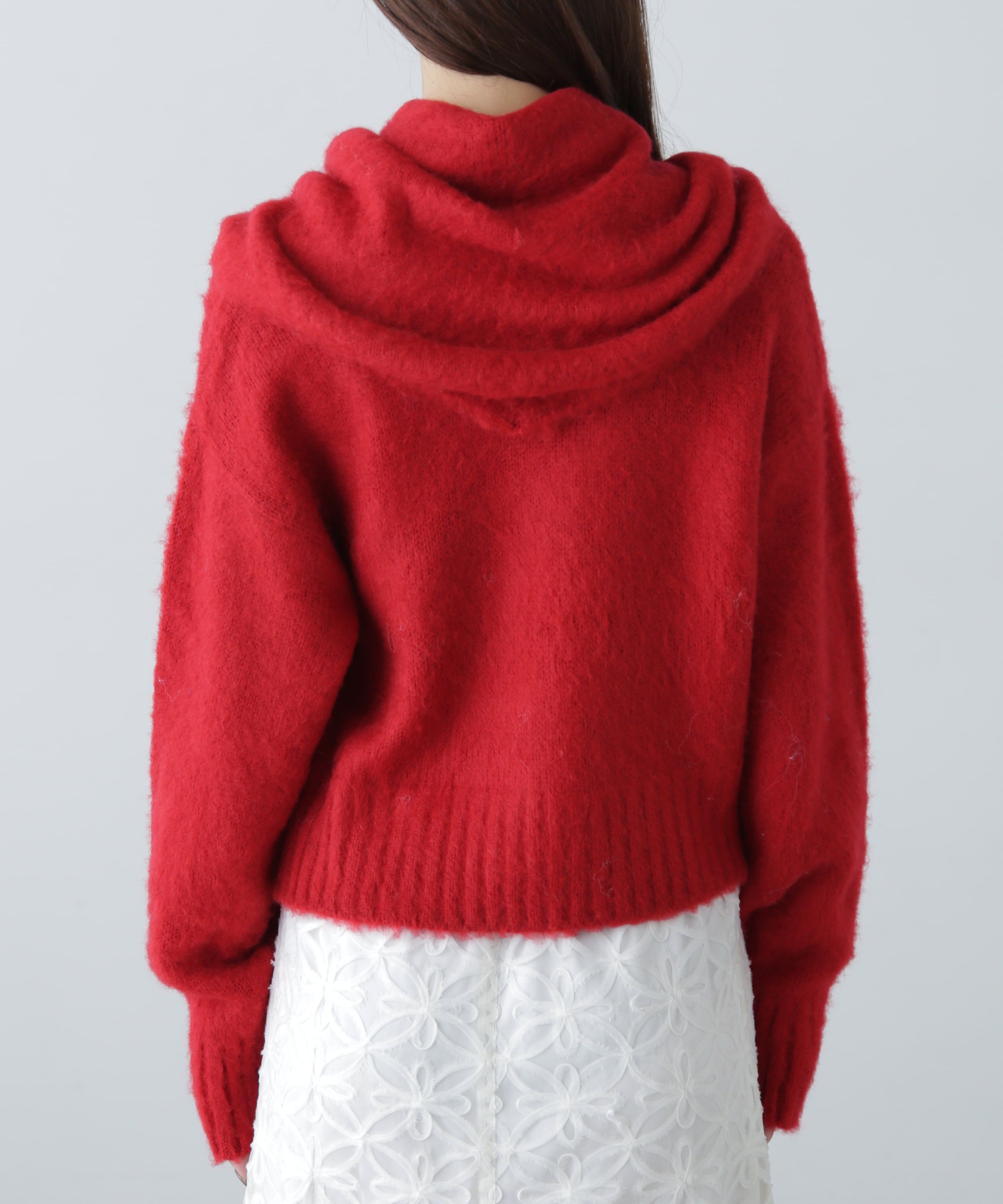  「スカーフ付きシャギーニット」|ニット・セーター|