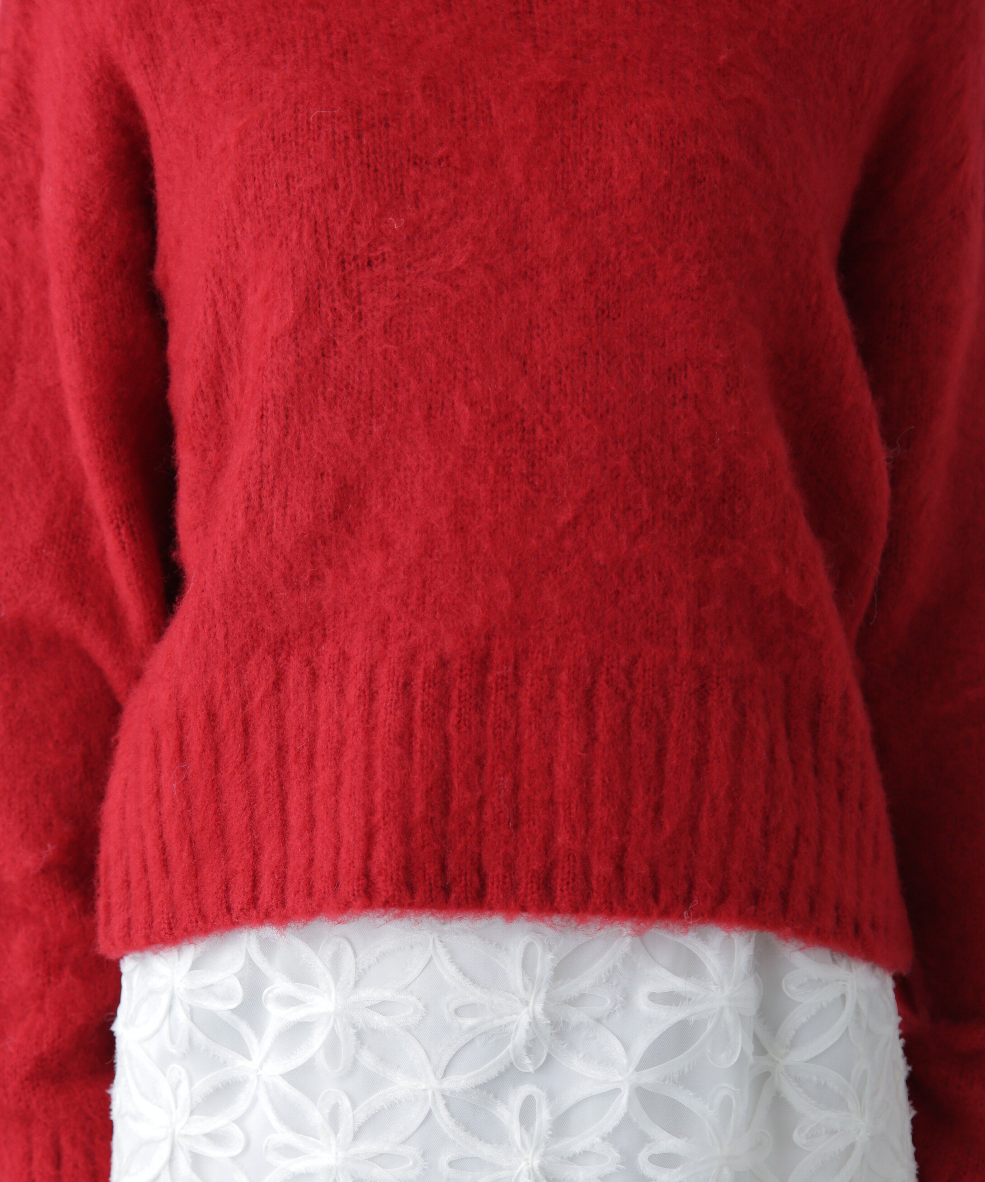  「スカーフ付きシャギーニット」|ニット・セーター|