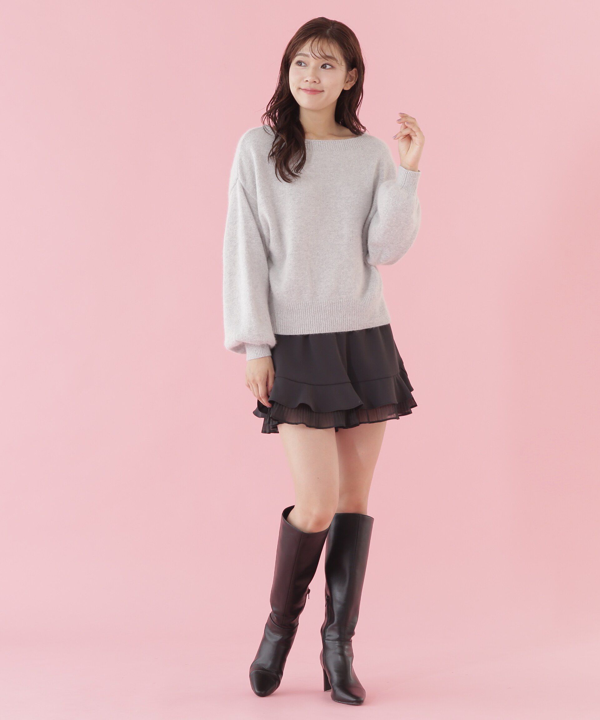  「エアリーウールオフショルダーニット」|ニット・セーター|