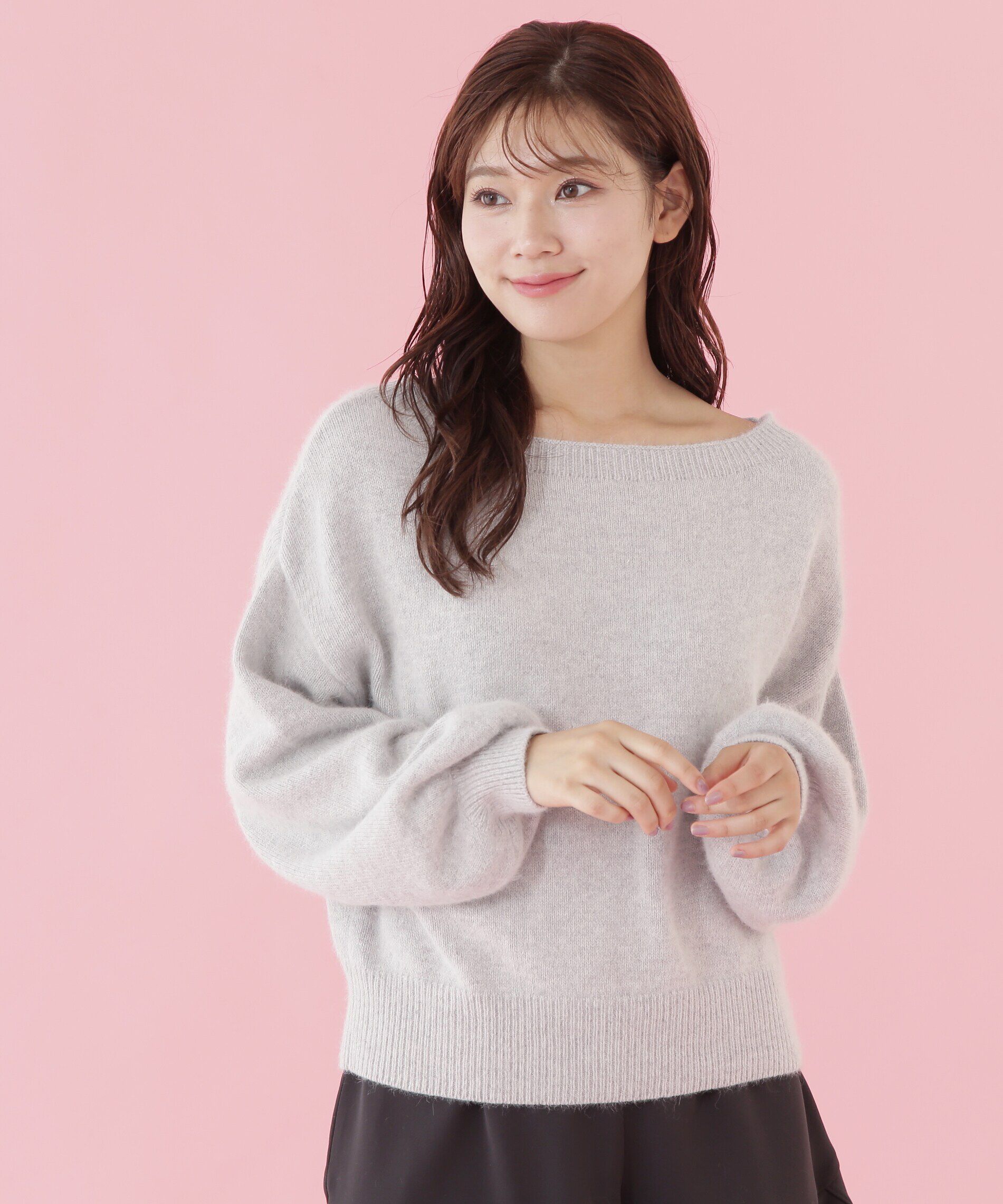  「エアリーウールオフショルダーニット」|ニット・セーター|