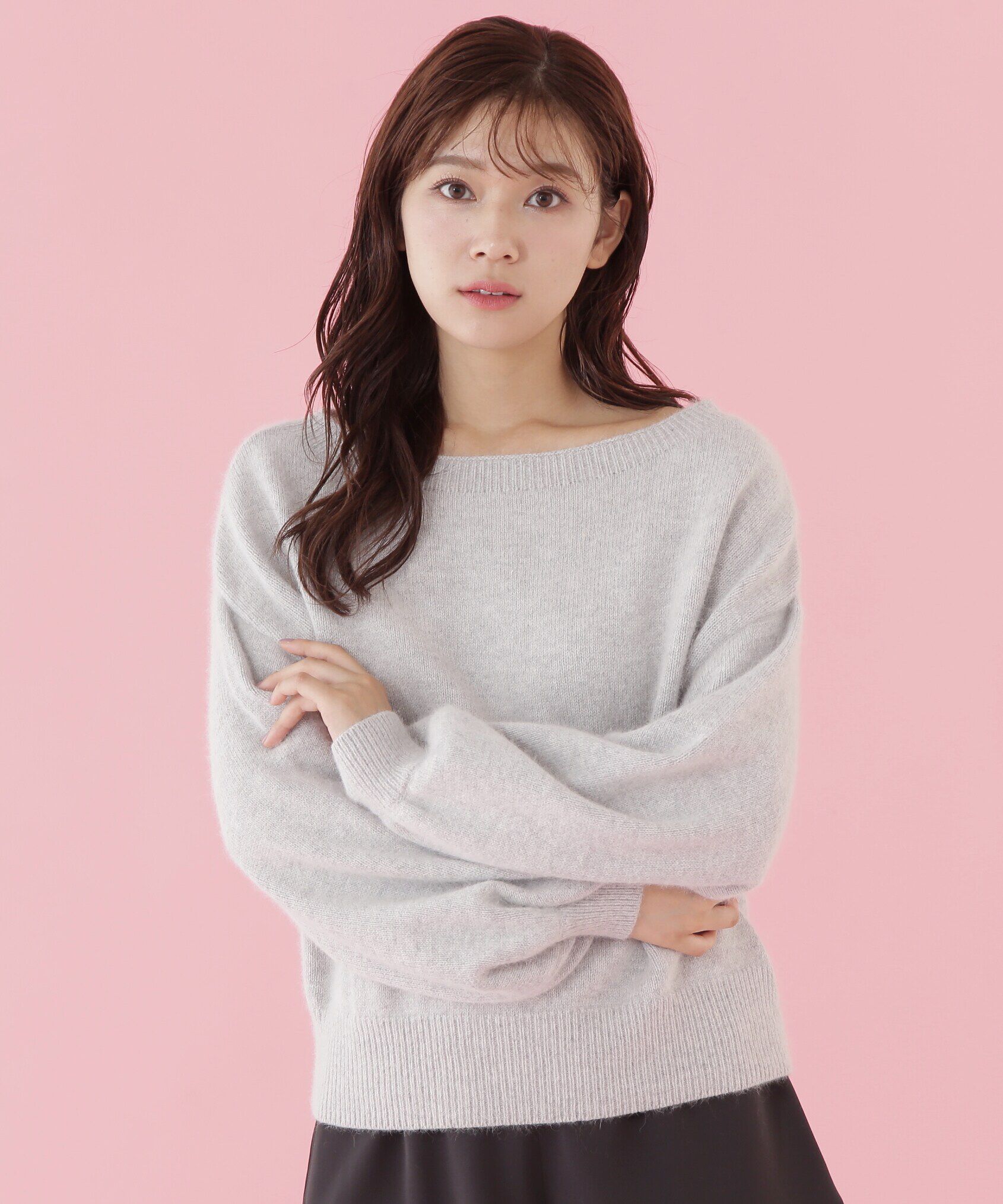  「エアリーウールオフショルダーニット」|ニット・セーター|
