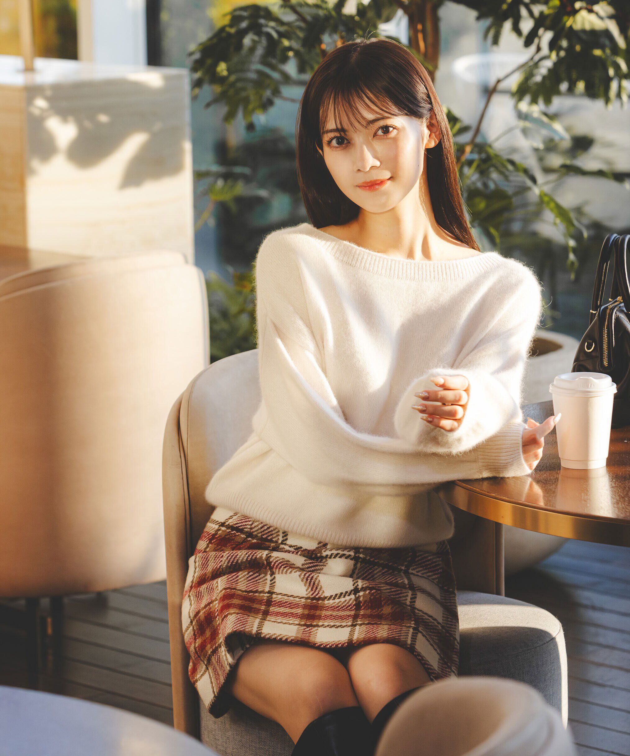  「エアリーウールオフショルダーニット」|ニット・セーター|エクリュ1