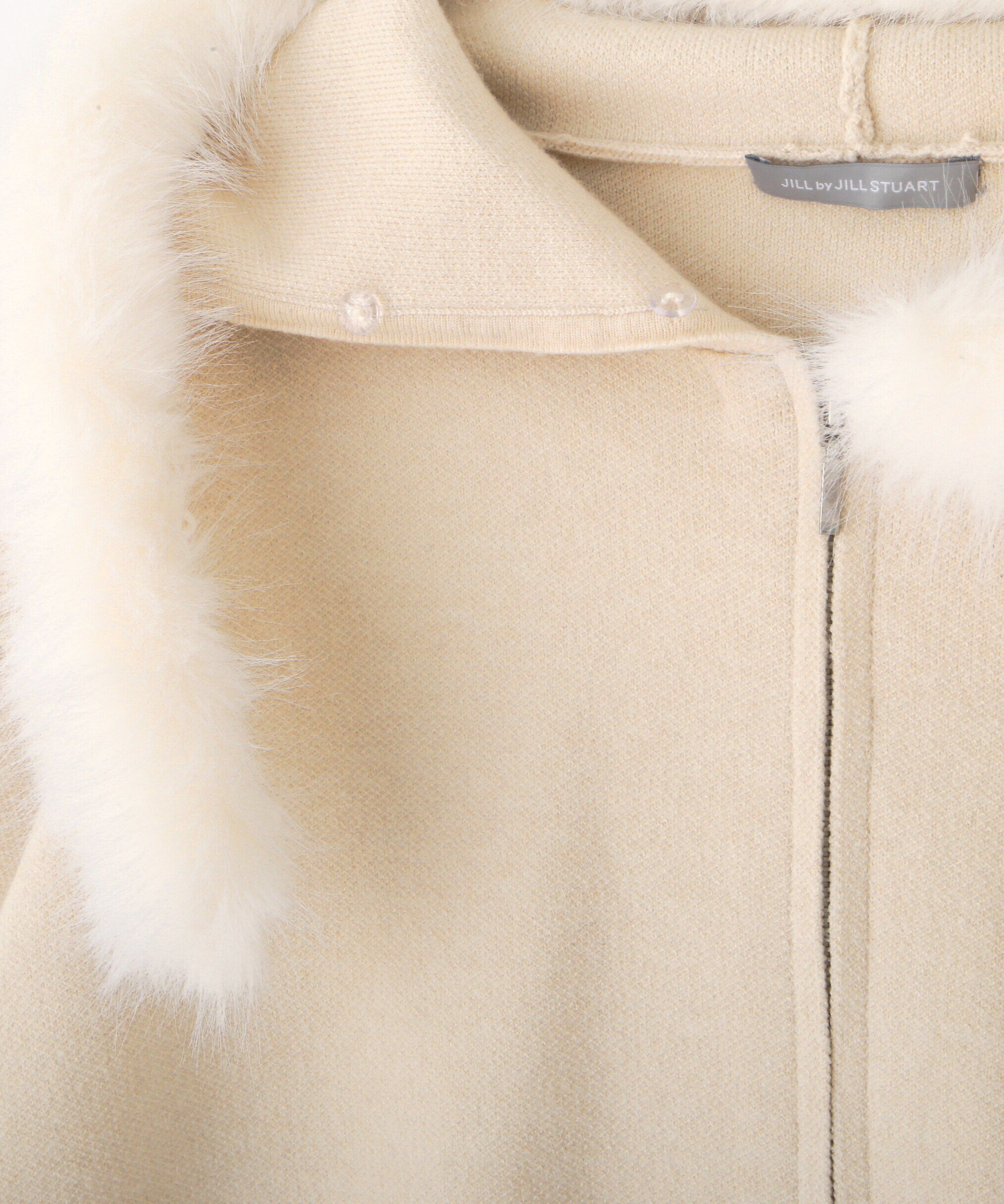  「ボリュームフェイクファーニットパーカー」|ニット・セーター|