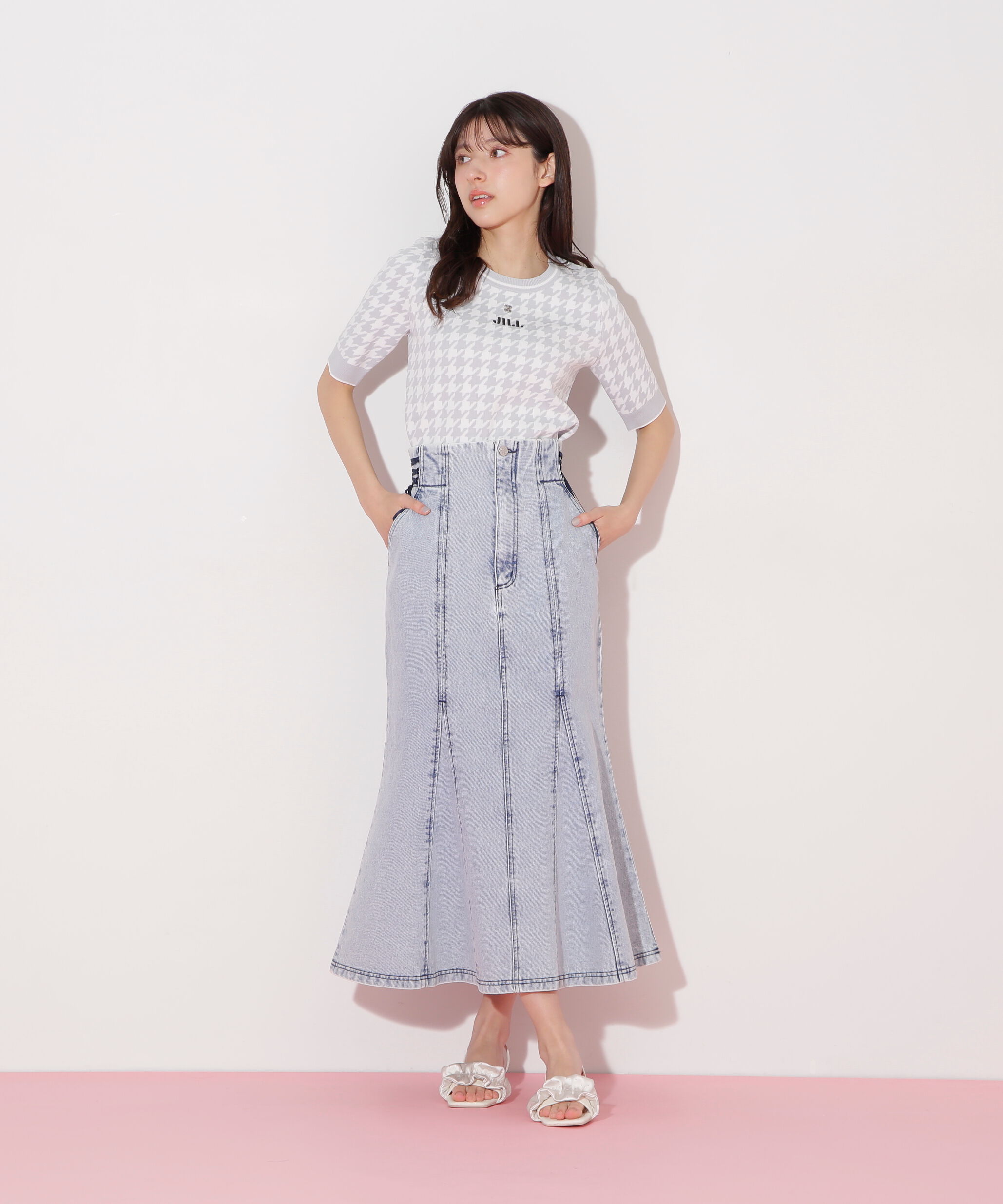  「半袖ジャガードニット」|ニット・セーター|