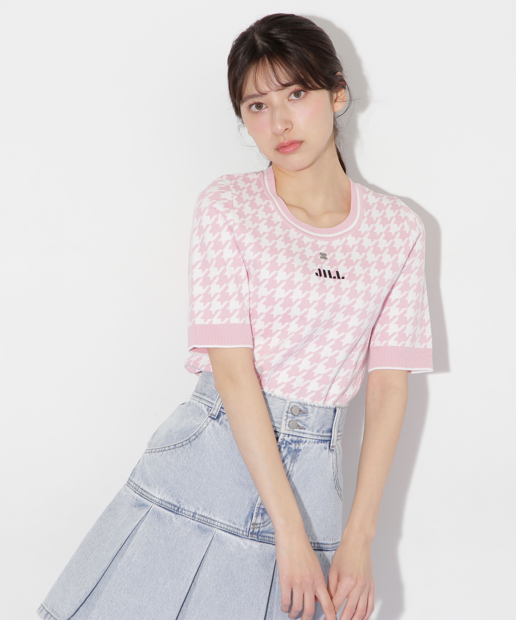  「半袖ジャガードニット」|ニット・セーター|