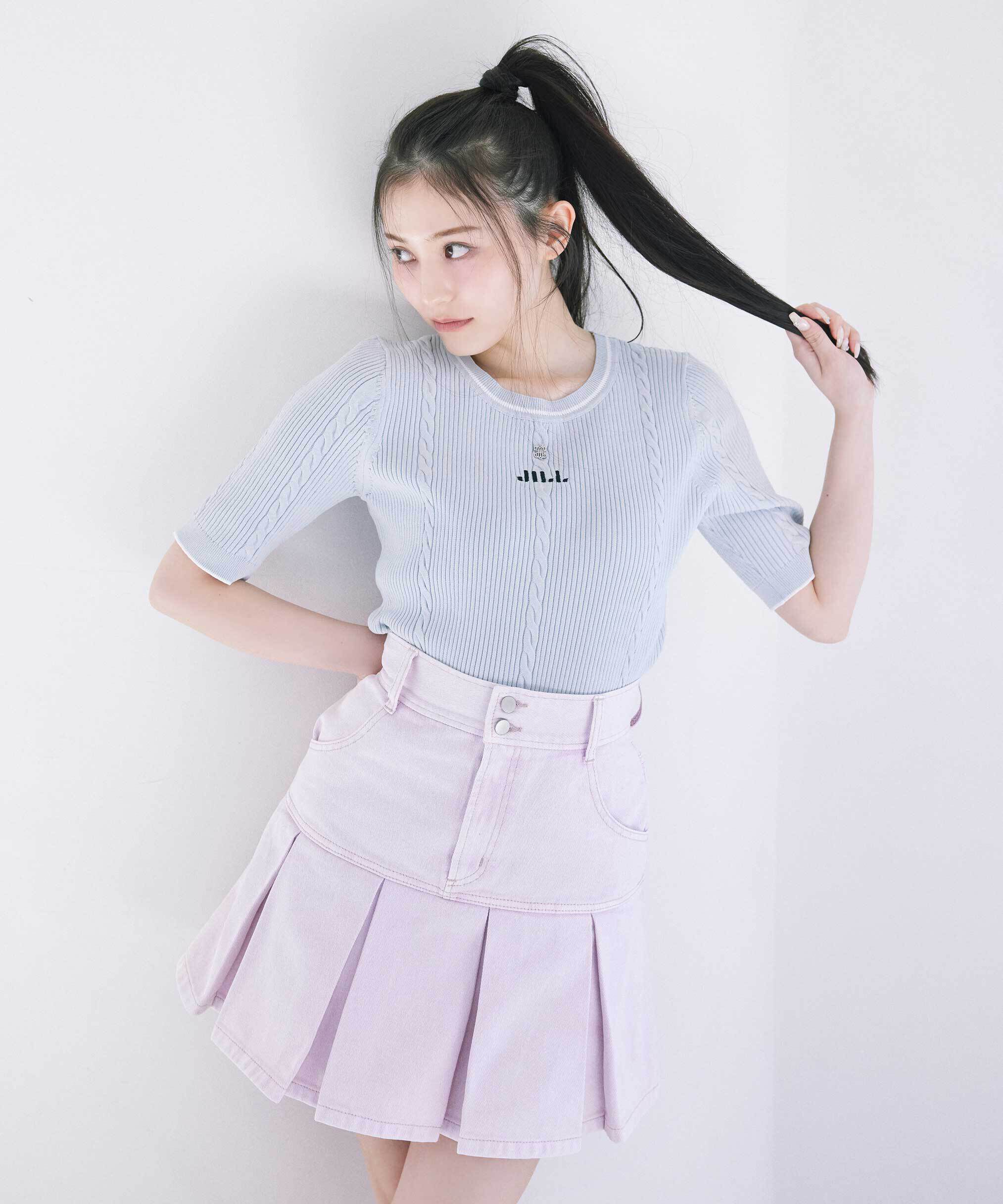  「半袖ジャガードニット」|ニット・セーター|