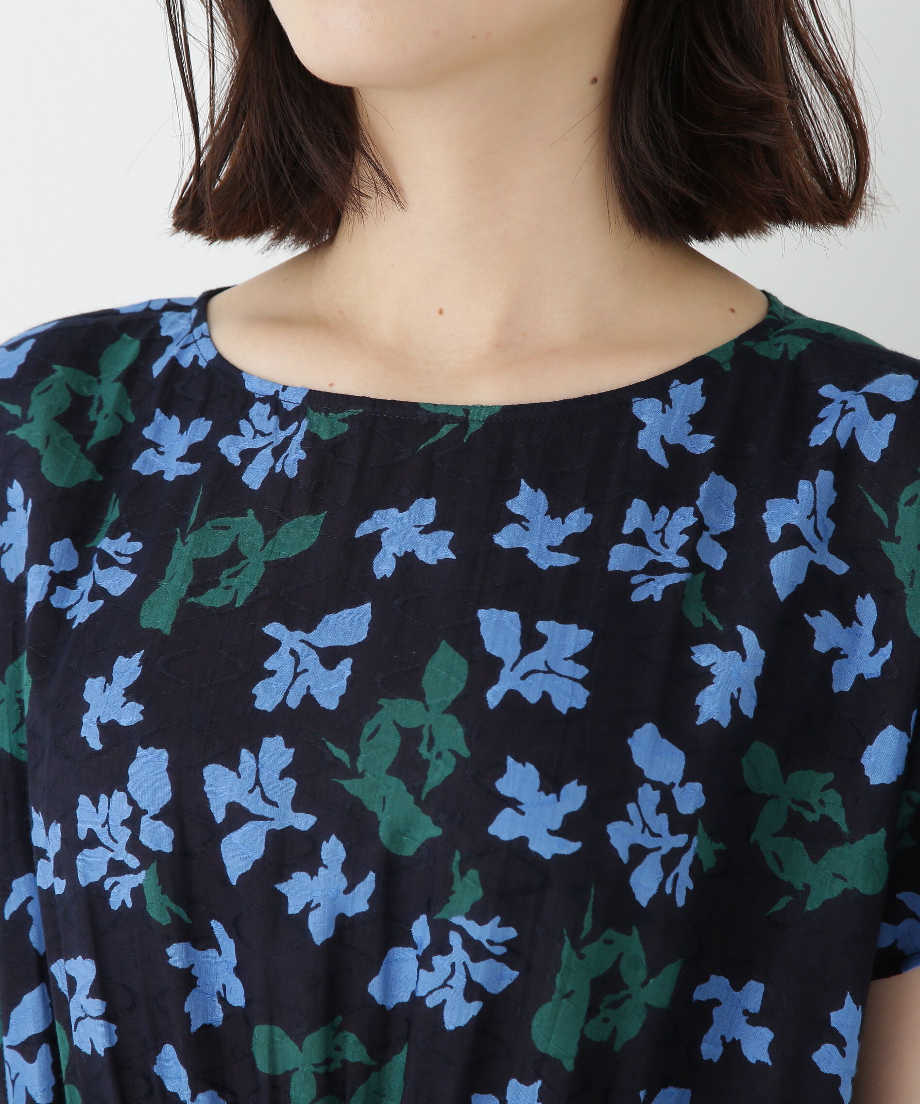  「◆インドドビーリーフプリントフレンチドルマンスリーブワンピース」|ワンピース|