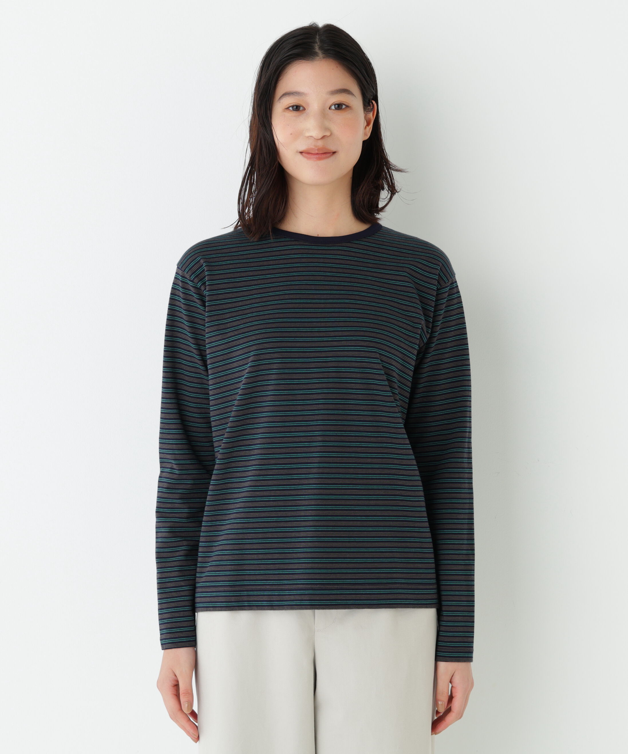  「マルチボーダーロンＴ」|Tシャツ・カットソー|