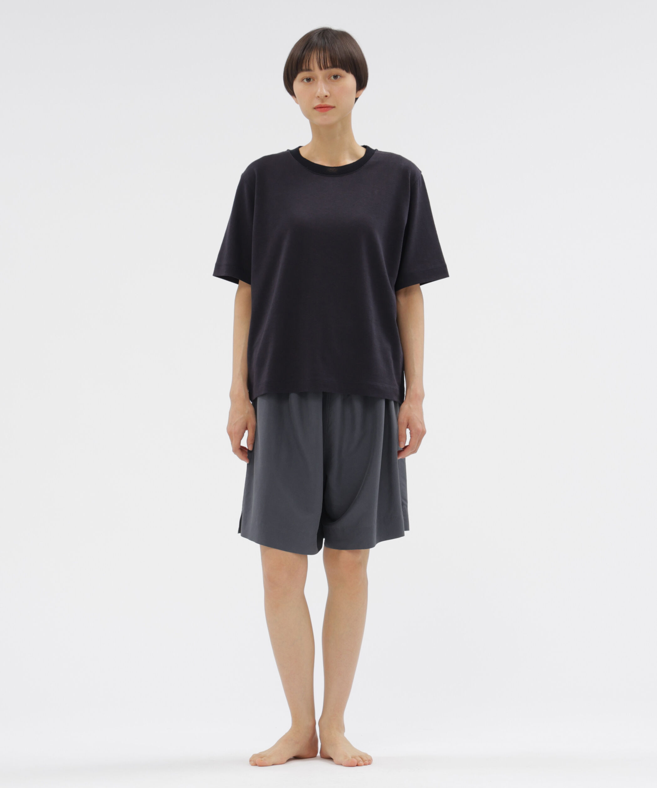 MARGARET HOWELL HOUSEHOLDGOODS「PLATED LINEN COTTON TOP」|Tシャツ・カットソー|
