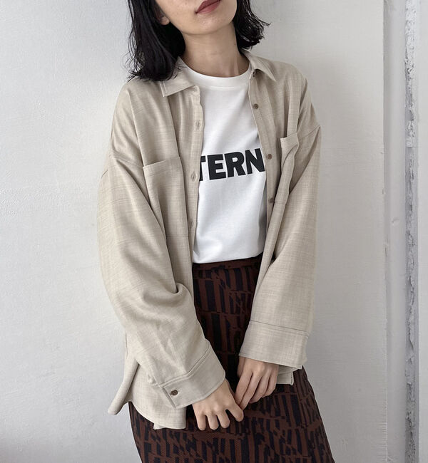 Doux archives「【SETUP可能】ウォッシャブルサファリシャツ」|シャツ・ブラウス|