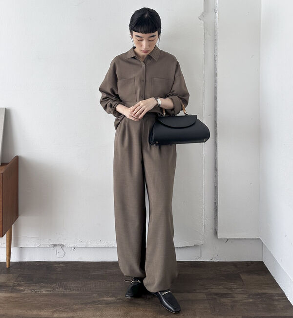 Doux archives「【SETUP可能】ウォッシャブルサファリシャツ」|シャツ・ブラウス|