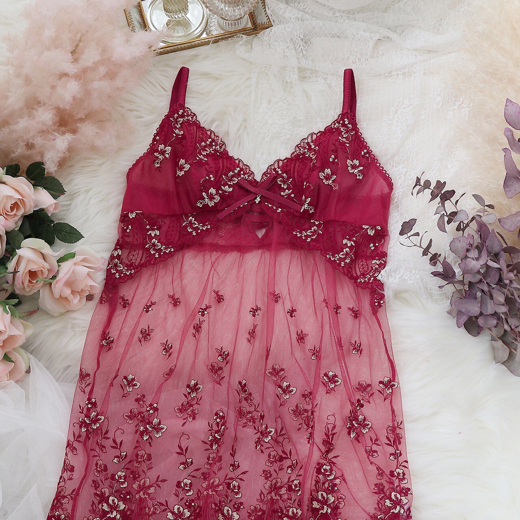 Risa Magli「フェリシテ スリップ」|キャミソール|ローズ(062)