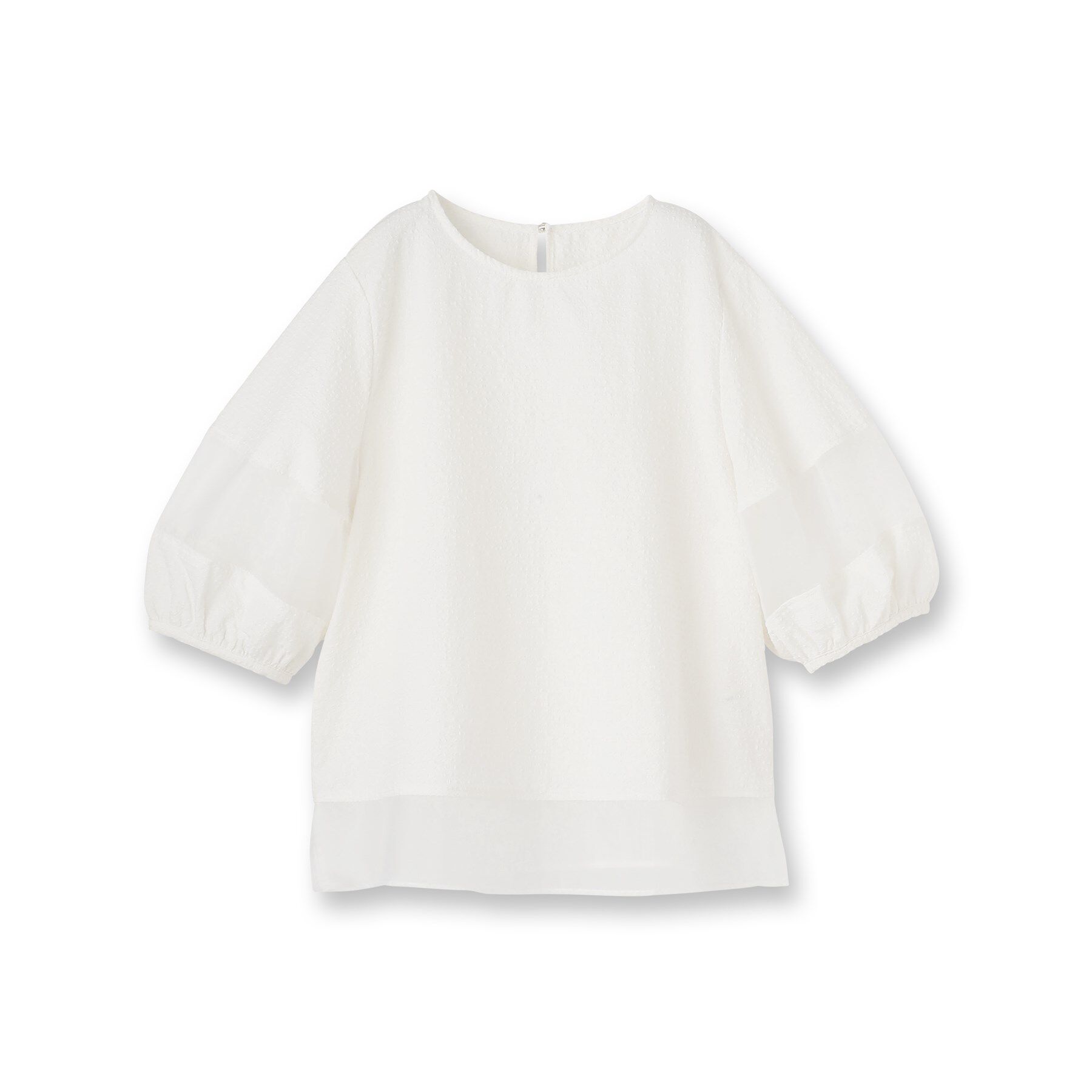 SunaUna「【無地＆ドット／オーガンジー使用】Tブラウス」|シャツ・ブラウス|