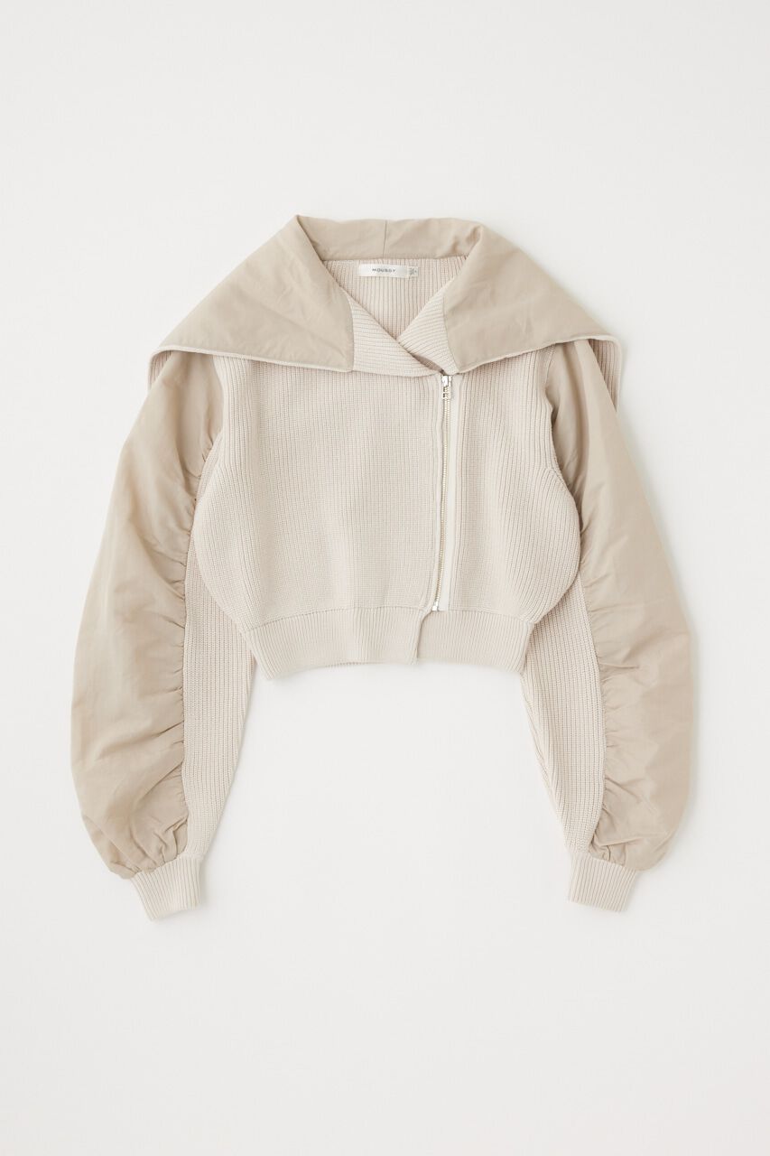 MOUSSY「FLIGHT KNIT JACKET トップス」|その他|O/WHT1