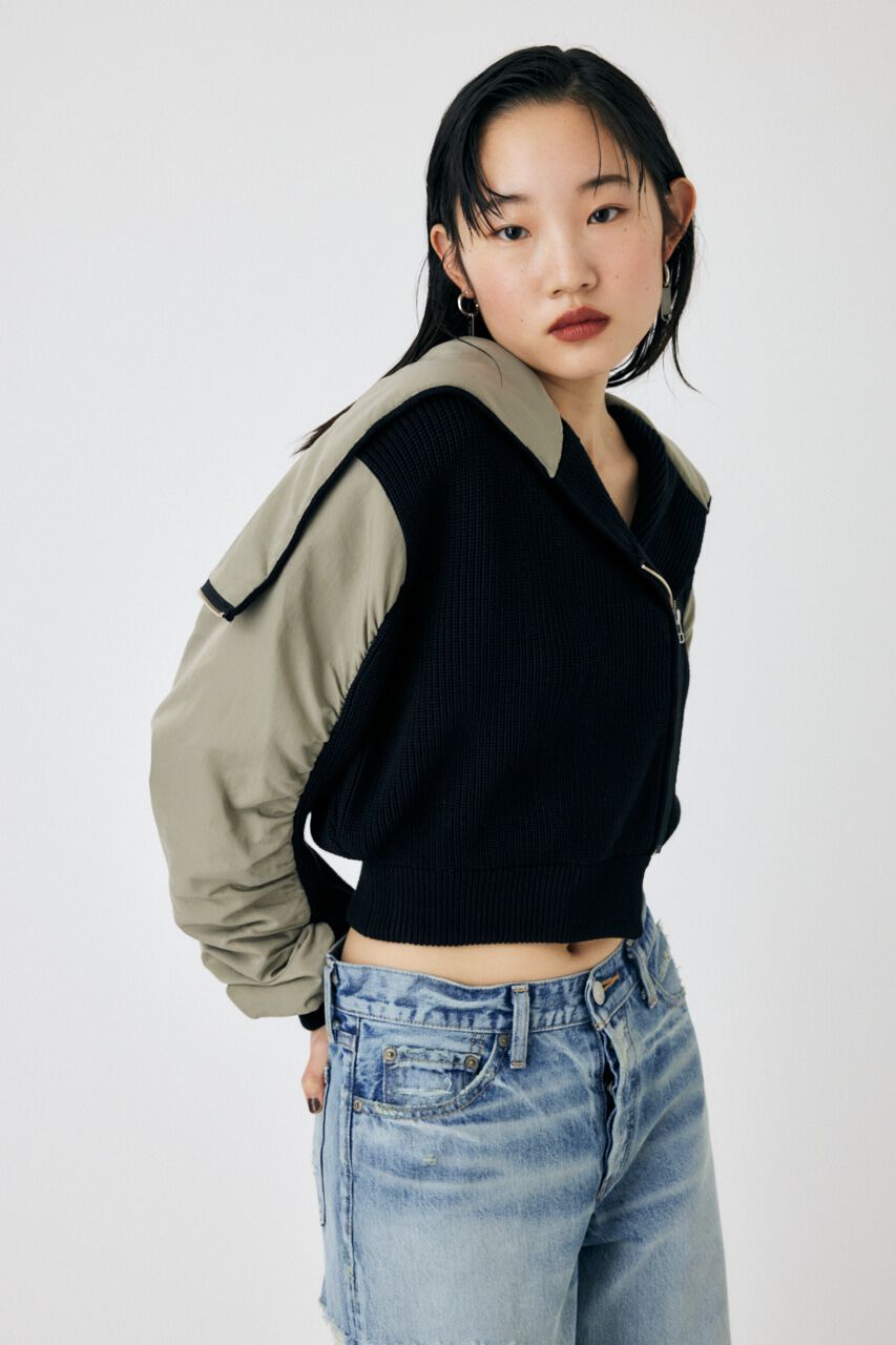 MOUSSY「FLIGHT KNIT JACKET トップス」|その他|