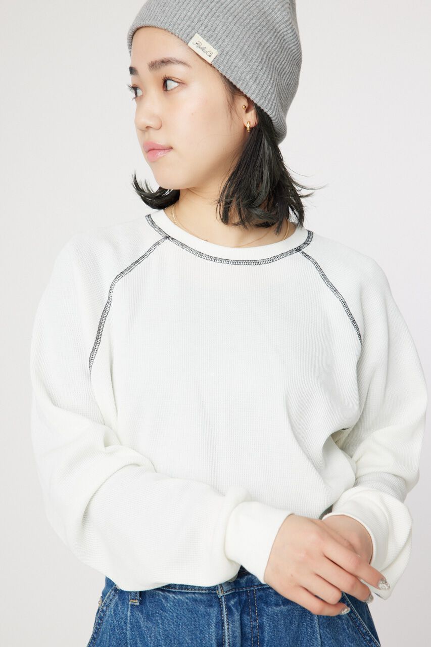 RODEO CROWNS「ワッフルラグランルーズトップス」|Tシャツ・カットソー|