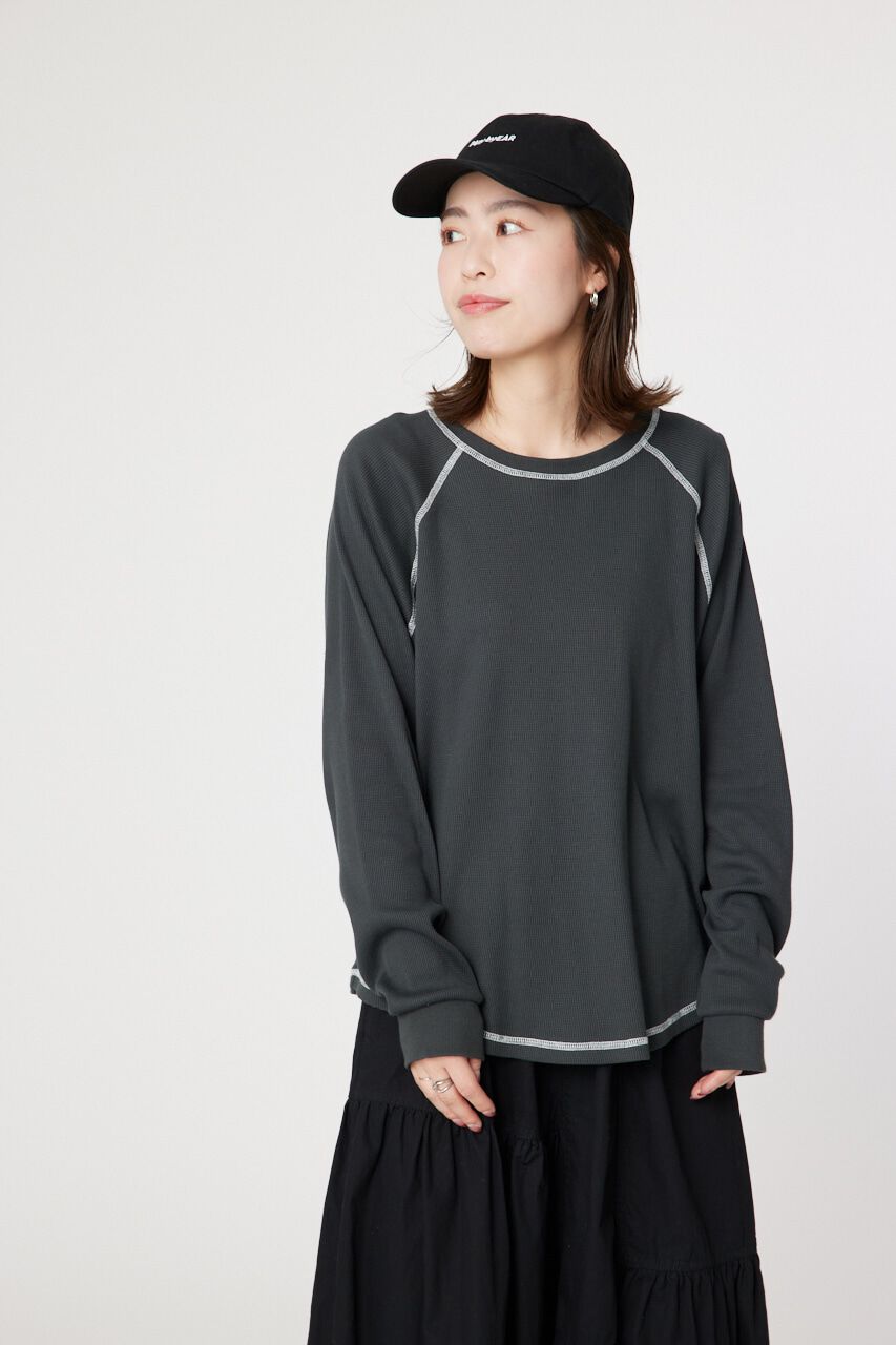 RODEO CROWNS「ワッフルラグランルーズトップス」|Tシャツ・カットソー|