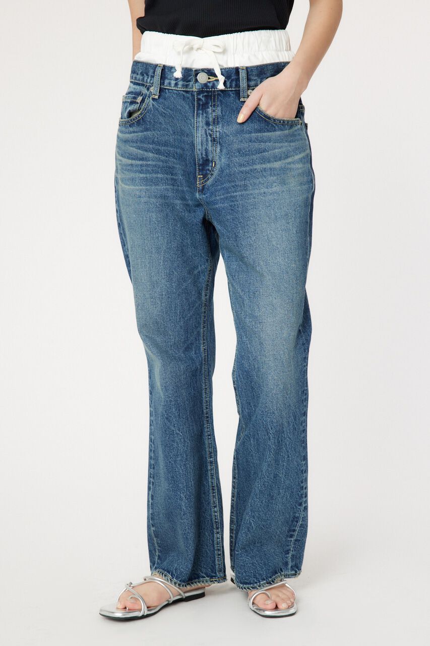 RODEO CROWNS「レイヤードウエストフレアボーイズデニム」|デニム|