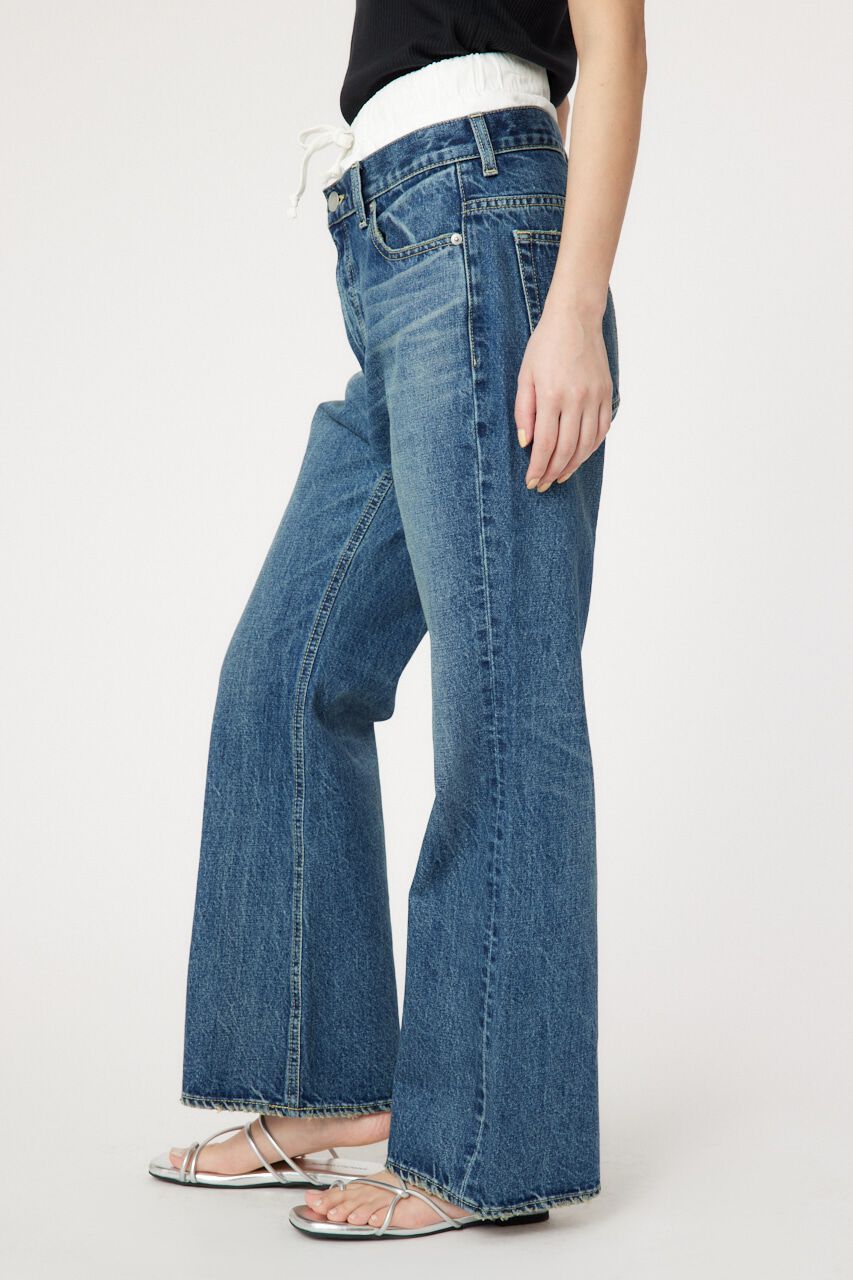 RODEO CROWNS「レイヤードウエストフレアボーイズデニム」|デニム|