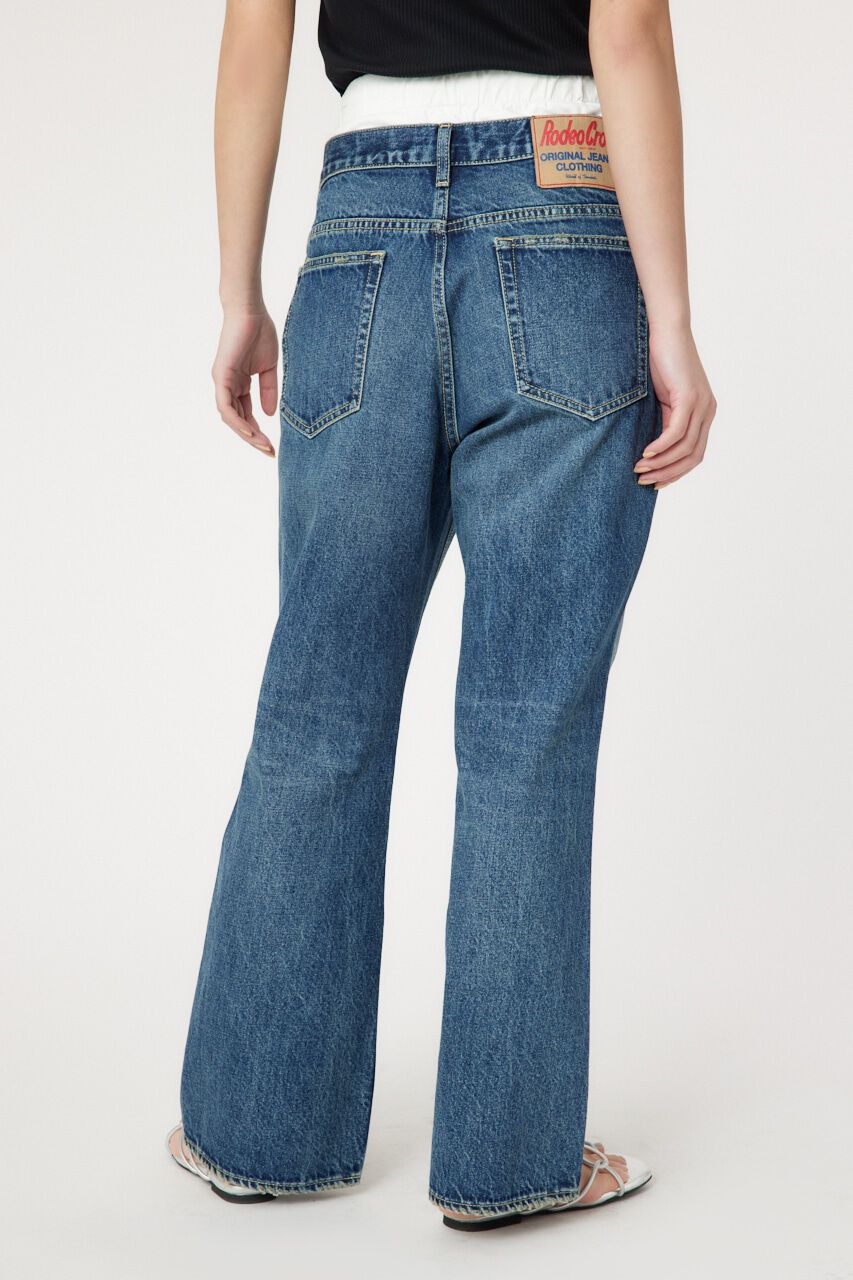 RODEO CROWNS「レイヤードウエストフレアボーイズデニム」|デニム|