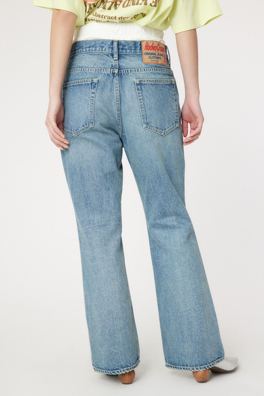 RODEO CROWNS「レイヤードウエストフレアボーイズデニム」|デニム|