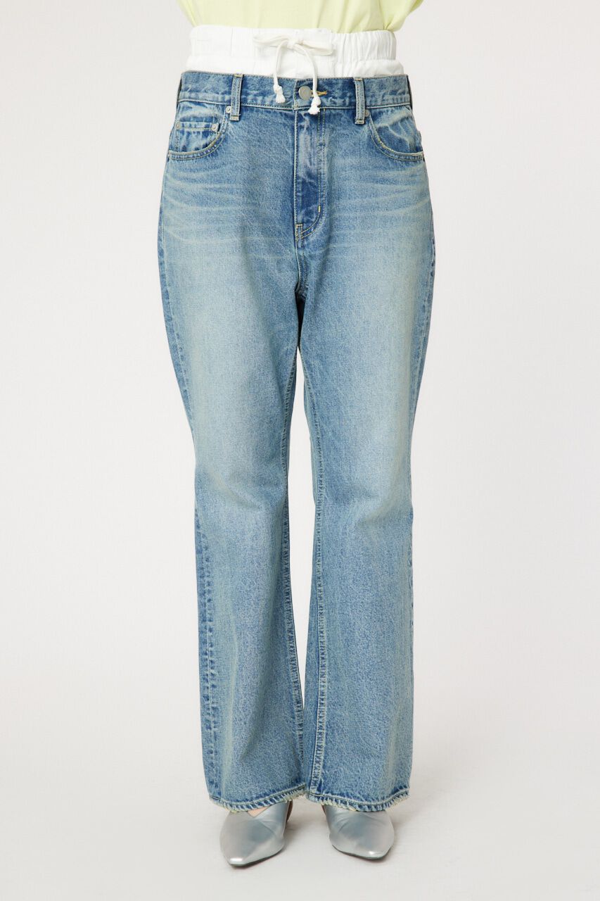 RODEO CROWNS「レイヤードウエストフレアボーイズデニム」|デニム|