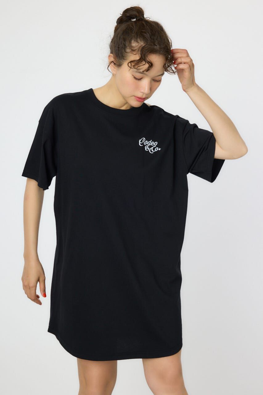 RODEO CROWNS「ラメ糸刺繍ロゴワンピース」|ワンピース|BLK