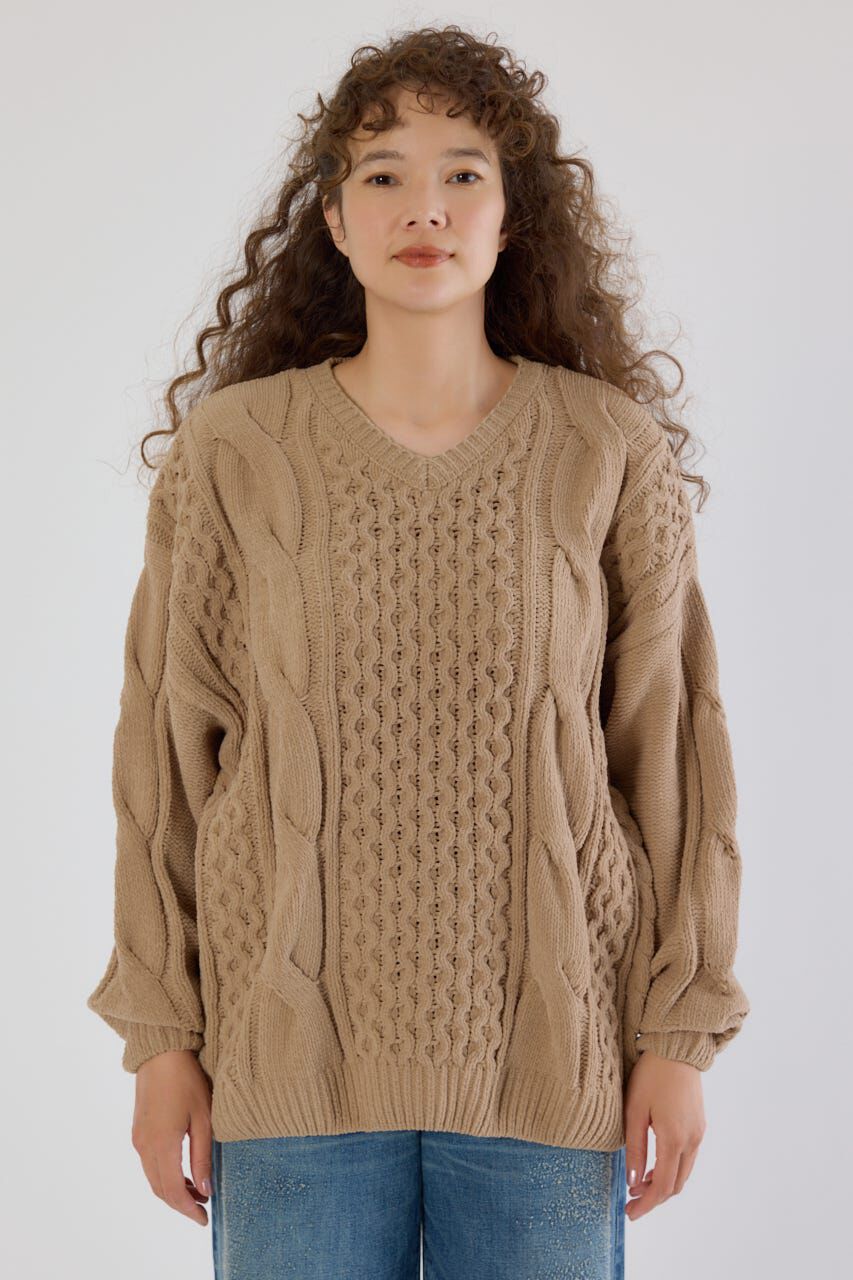 RODEO CROWNS「Vネックモールニットトップス」|ニット・セーター|