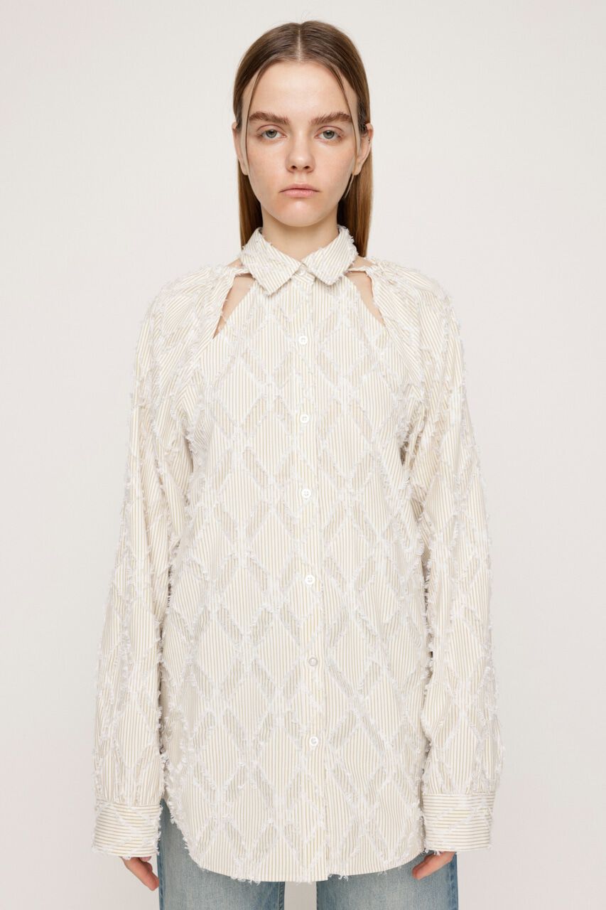 SLY「SHOULDER CUT FRINGE シャツ」|シャツ・ブラウス|