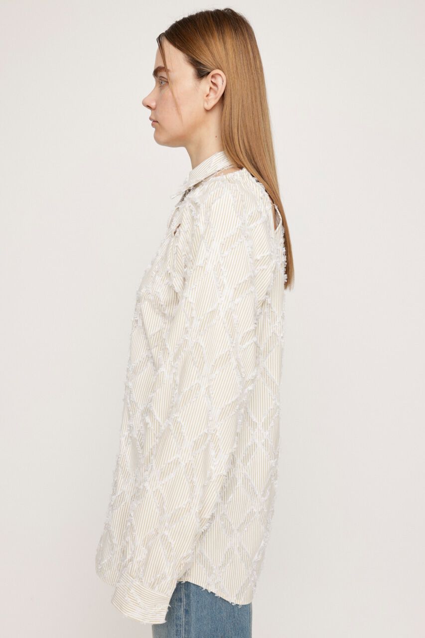 SLY「SHOULDER CUT FRINGE シャツ」|シャツ・ブラウス|