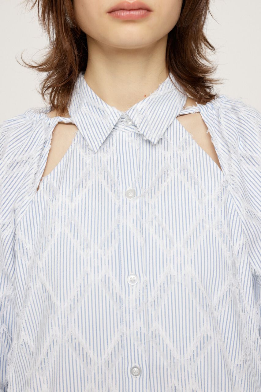 SLY「SHOULDER CUT FRINGE シャツ」|シャツ・ブラウス|