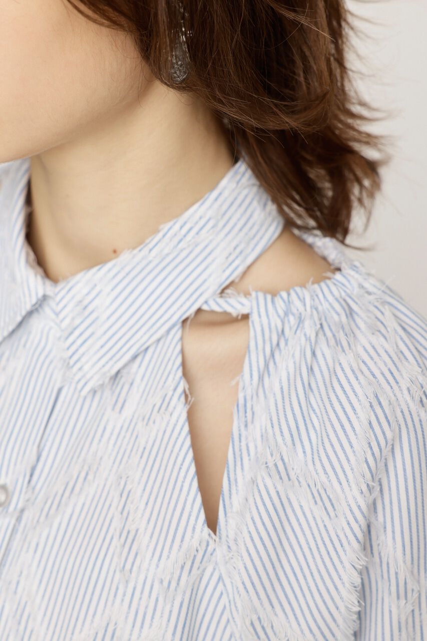 SLY「SHOULDER CUT FRINGE シャツ」|シャツ・ブラウス|
