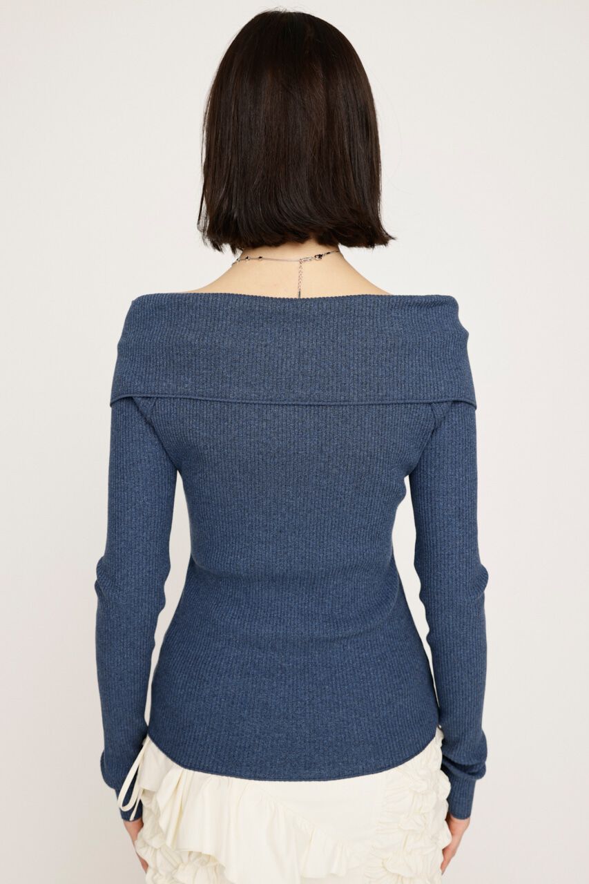 SLY「OFFSHOULDER FRONT ZIP トップス」|Tシャツ・カットソー|