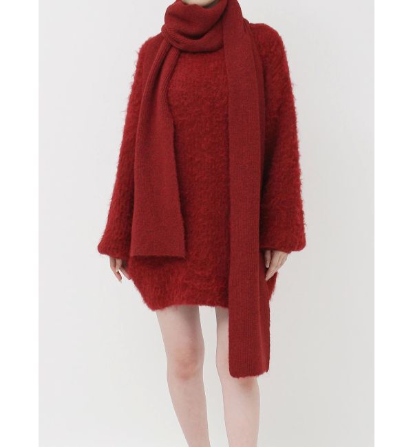 RESEXXY「ルーズマフラーニットチュニック」|ワンピース|