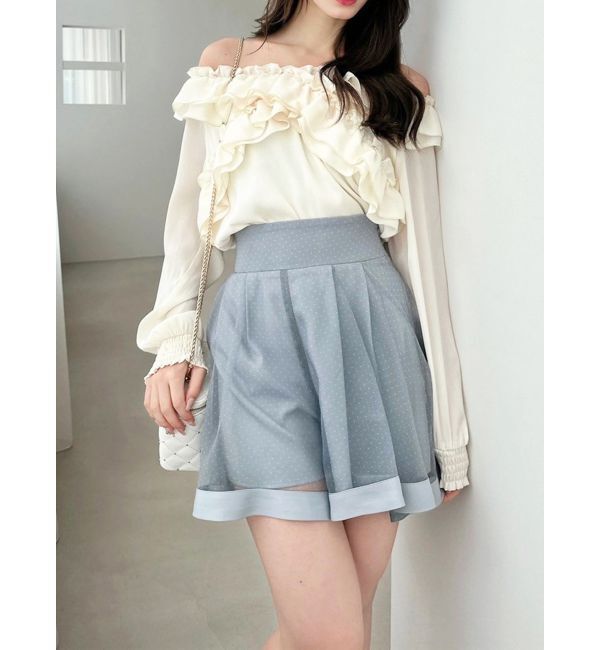 RESEXXY「ラッフルオフショルブラウス」|シャツ・ブラウス|アイボリー