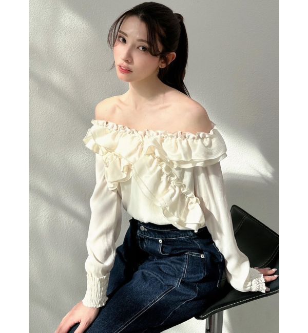 RESEXXY「ラッフルオフショルブラウス」|シャツ・ブラウス|